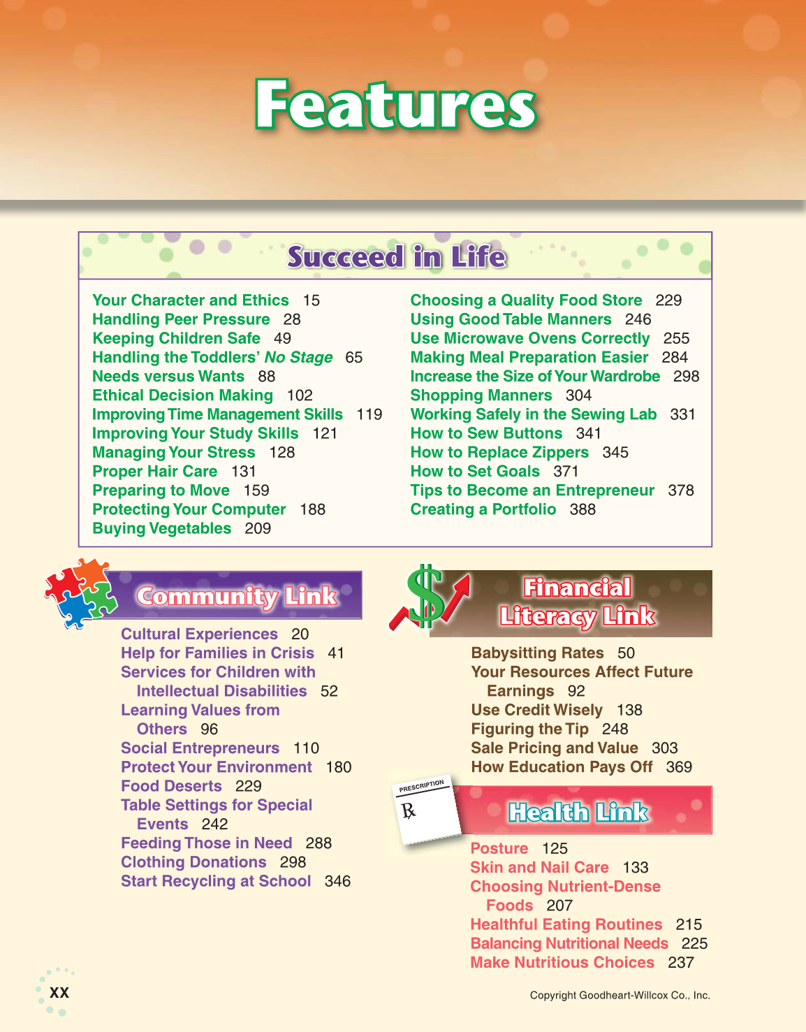 Exploring Life and Career: Introduction to Social Health, 7th Edition page XX