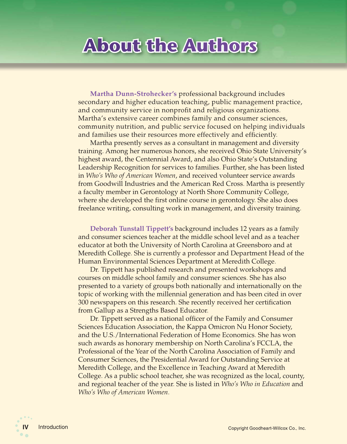 Exploring Life and Career: Introduction to Social Health, 7th Edition page IV