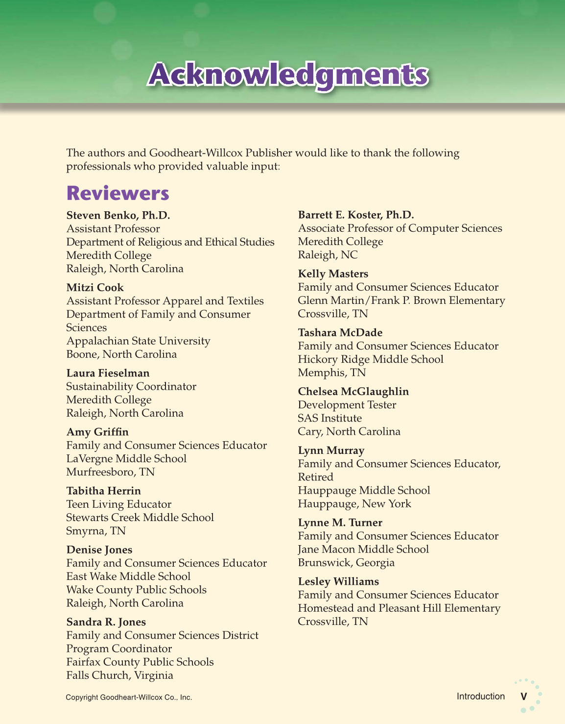 Exploring Life and Career: Introduction to Social Health, 7th Edition page V