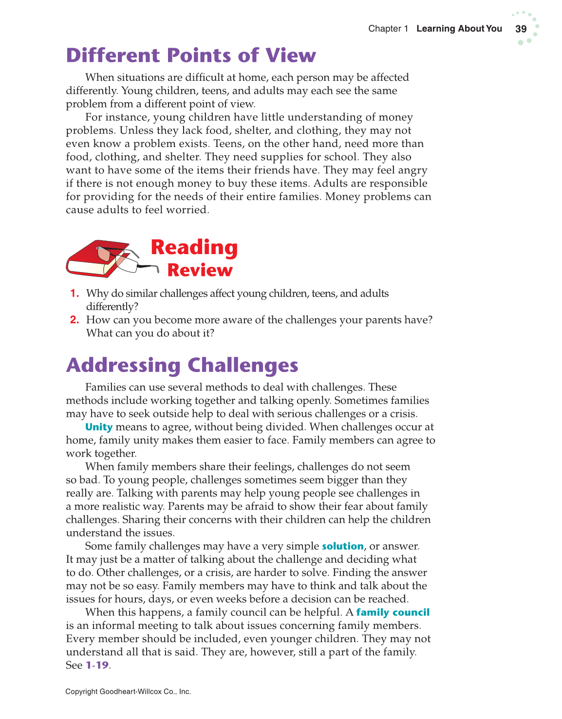 Exploring Life and Career: Introduction to Social Health, 7th Edition page 39