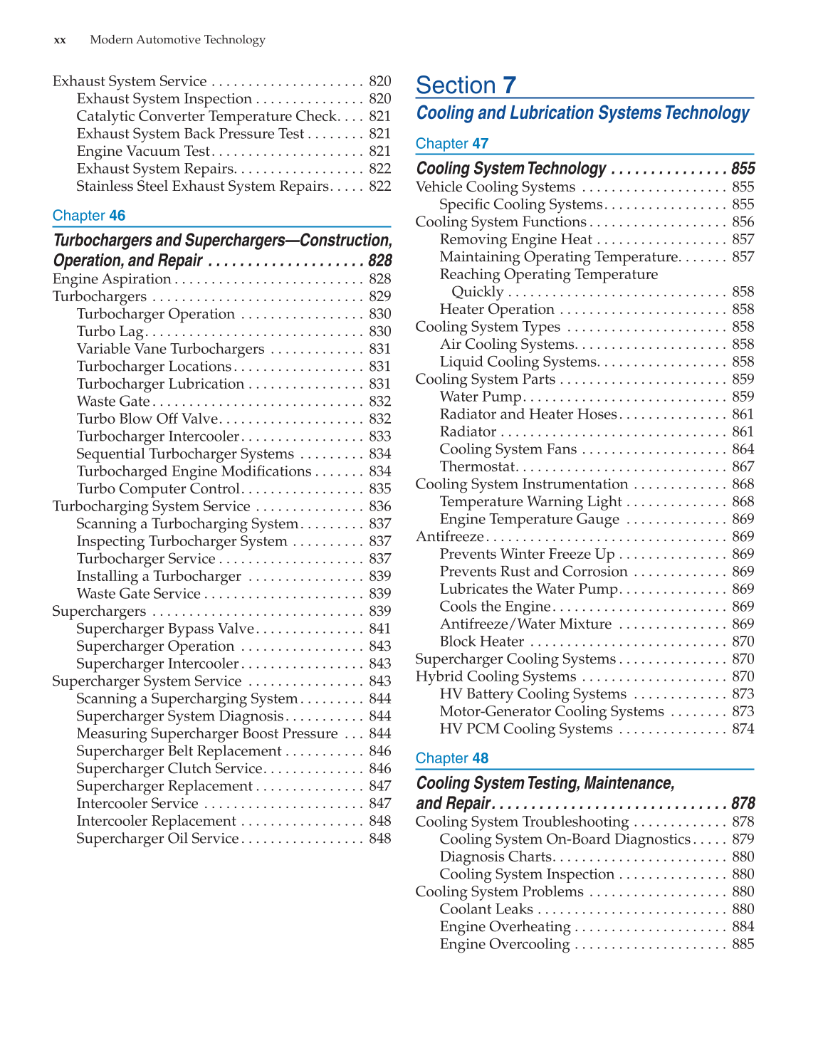 Modern Automotive Technology, 8th Edition page xx