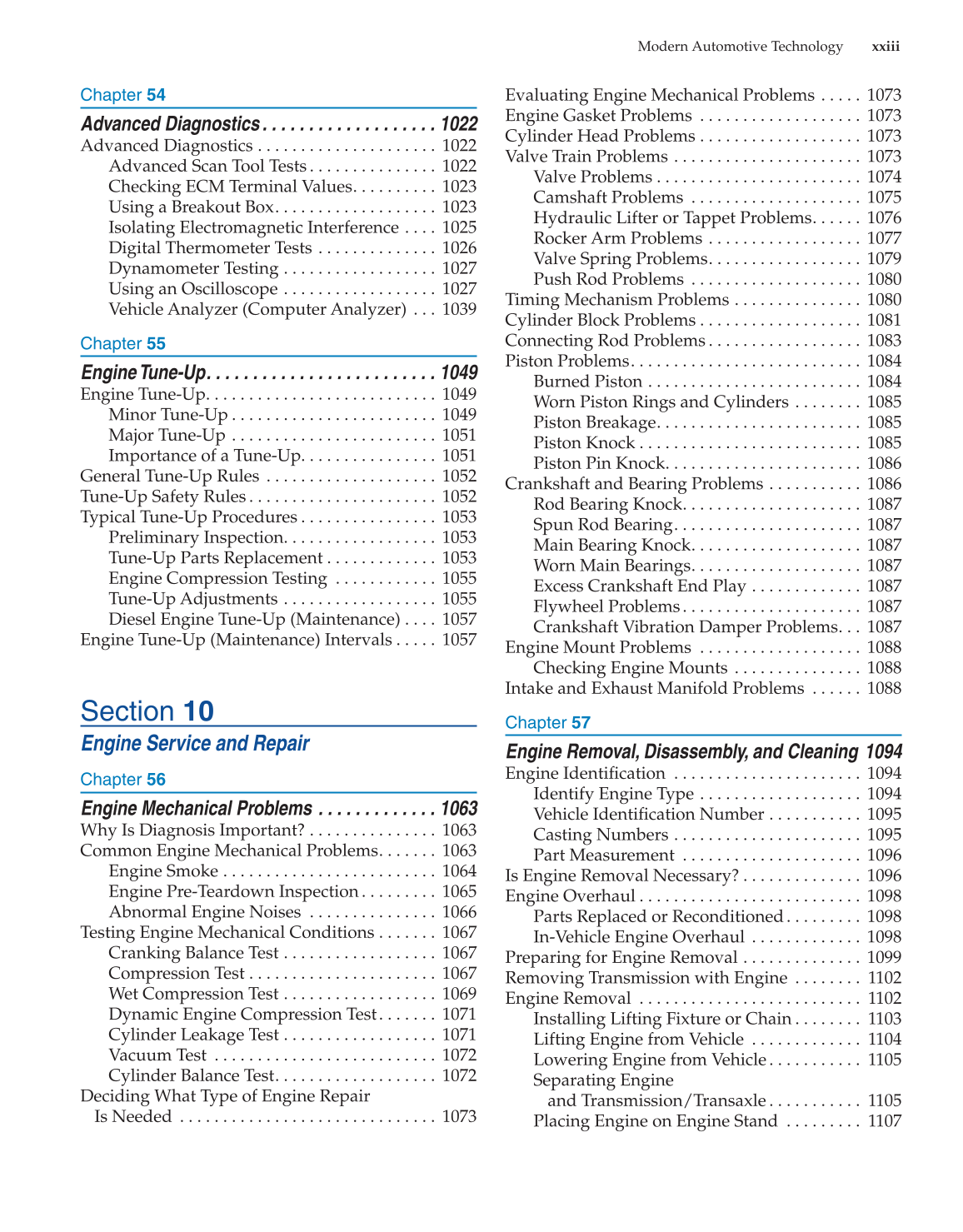 Modern Automotive Technology, 8th Edition page xxiii