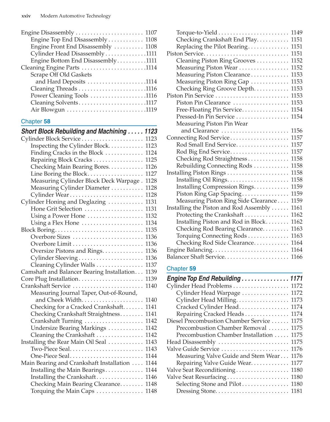 Modern Automotive Technology, 8th Edition page xxiv