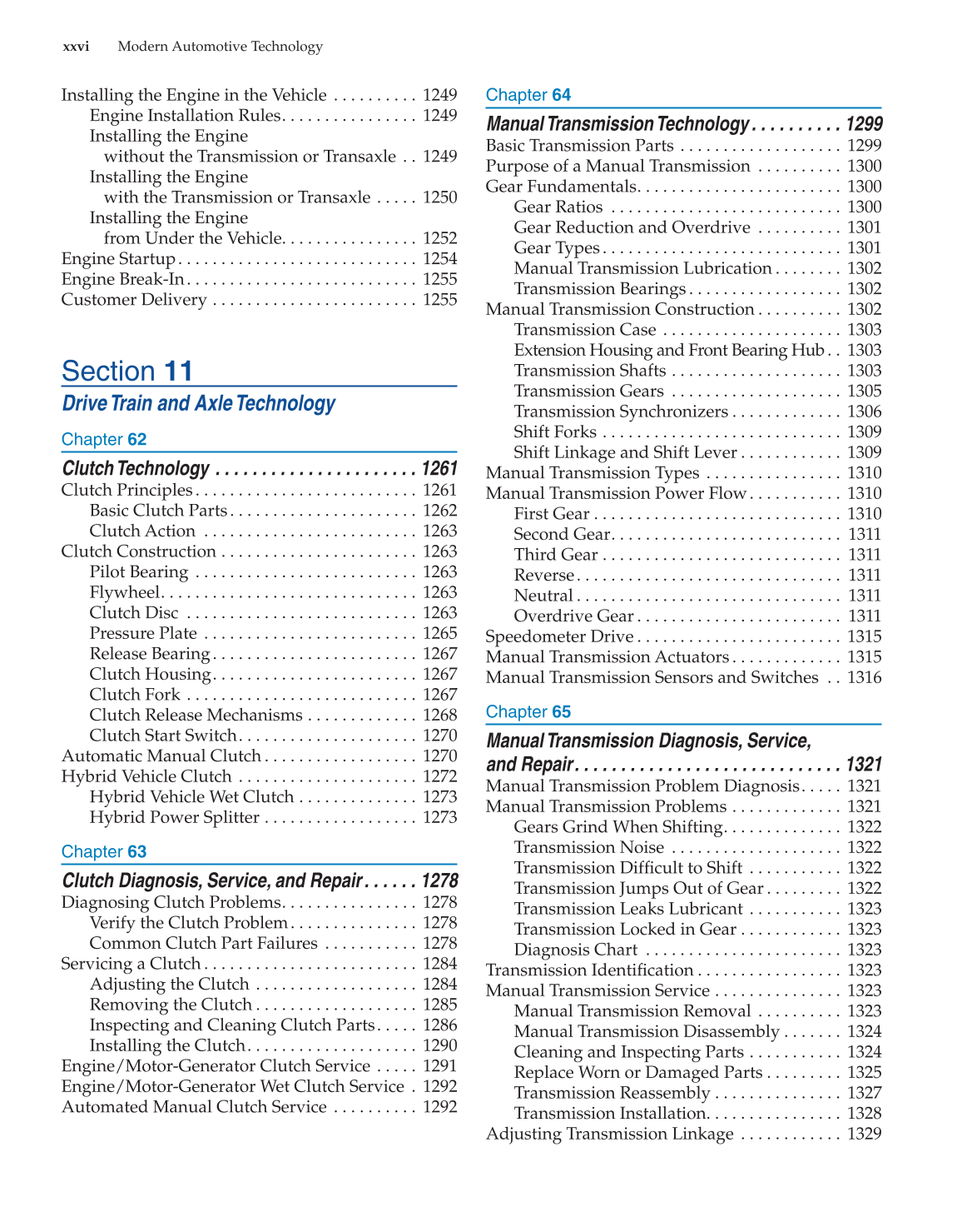 Modern Automotive Technology, 8th Edition page xxvi