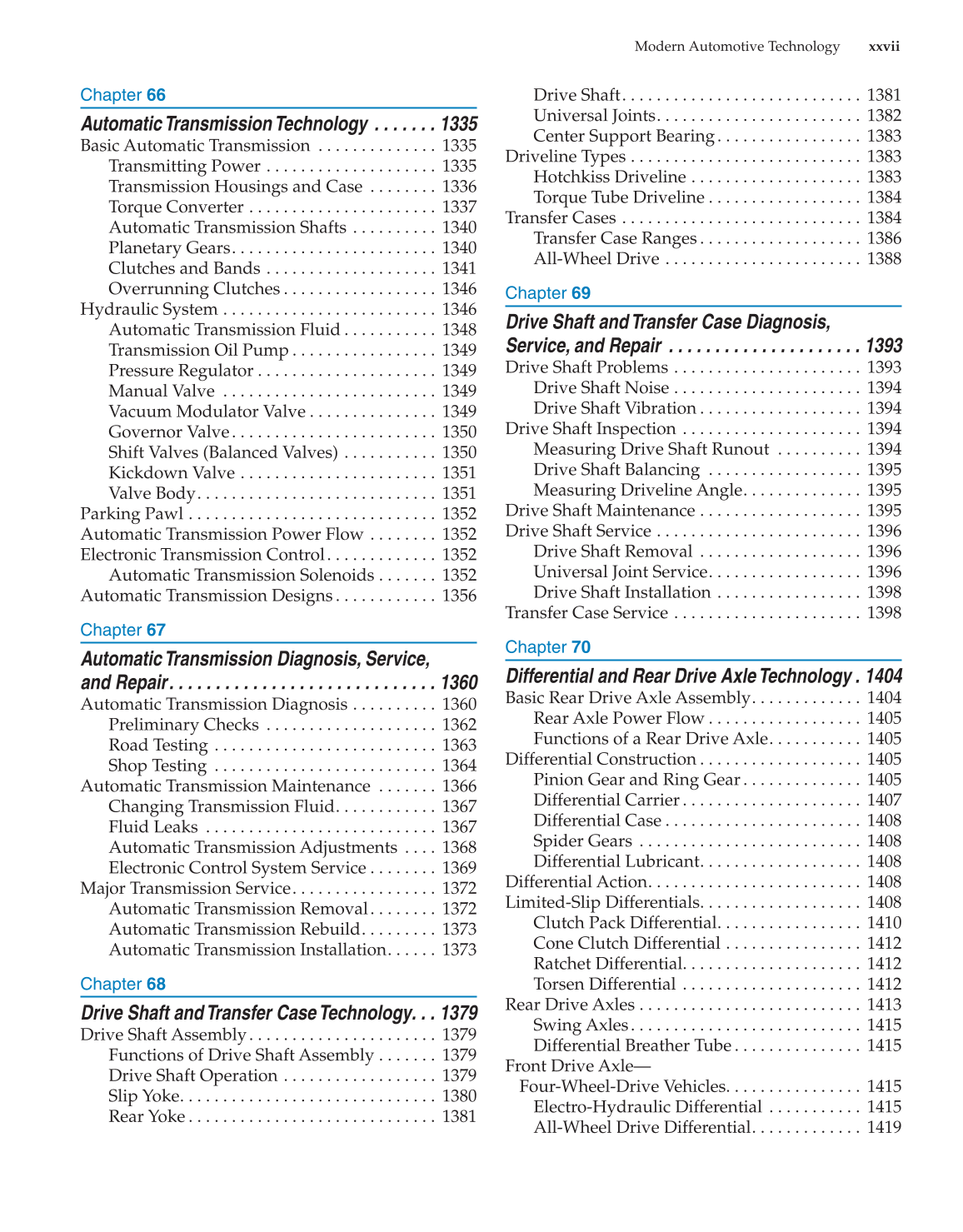 Modern Automotive Technology, 8th Edition page xxvii
