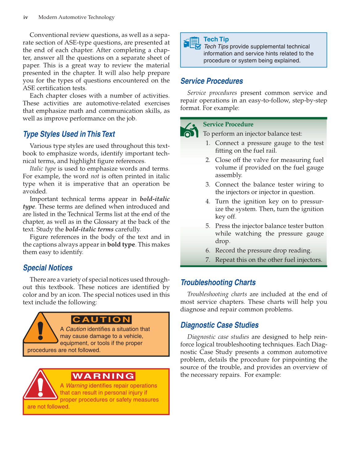 Modern Automotive Technology, 8th Edition page iv
