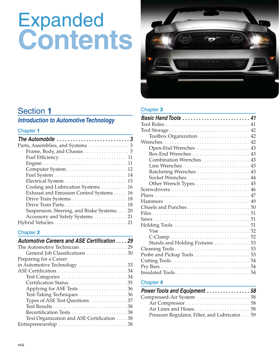 Modern Automotive Technology, 8th Edition page viii