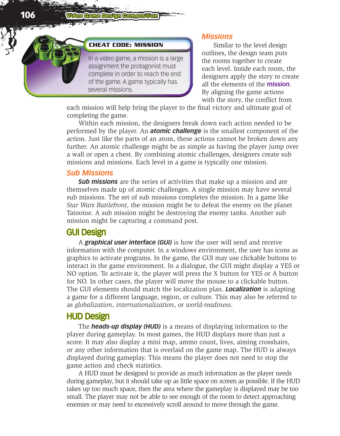 Video Game Design Composition, 1st Edition page 106