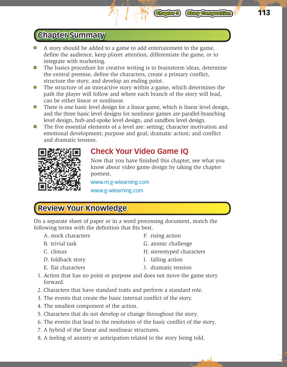 Video Game Design Composition, 1st Edition page 113