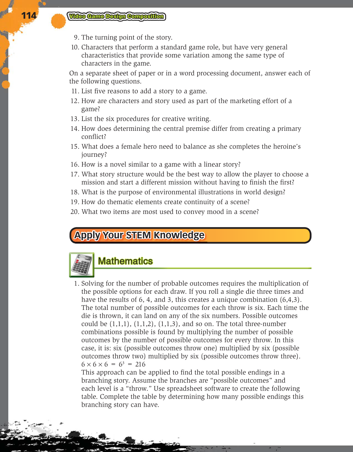 Video Game Design Composition, 1st Edition page 114