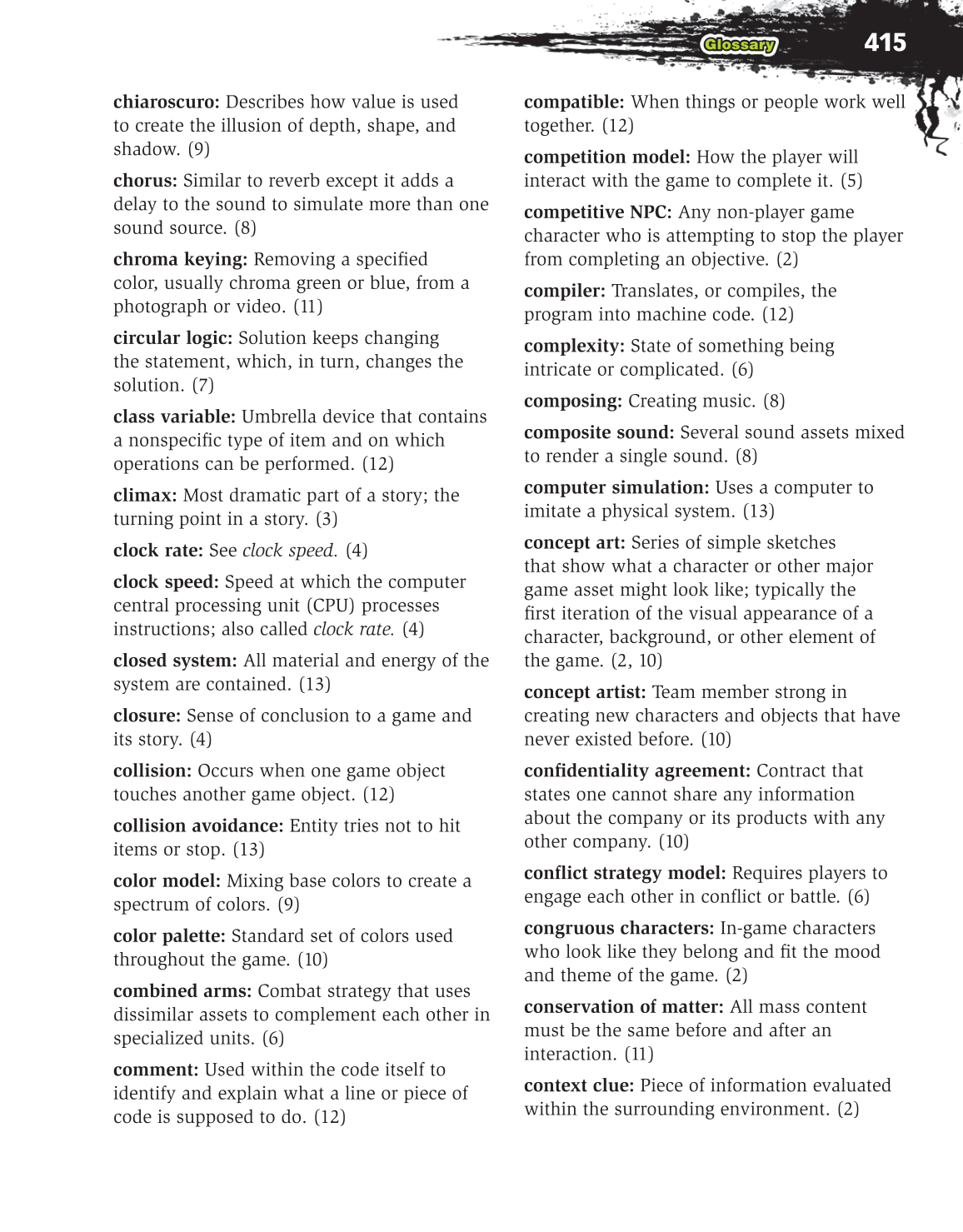 Video Game Design Composition, 1st Edition page 415