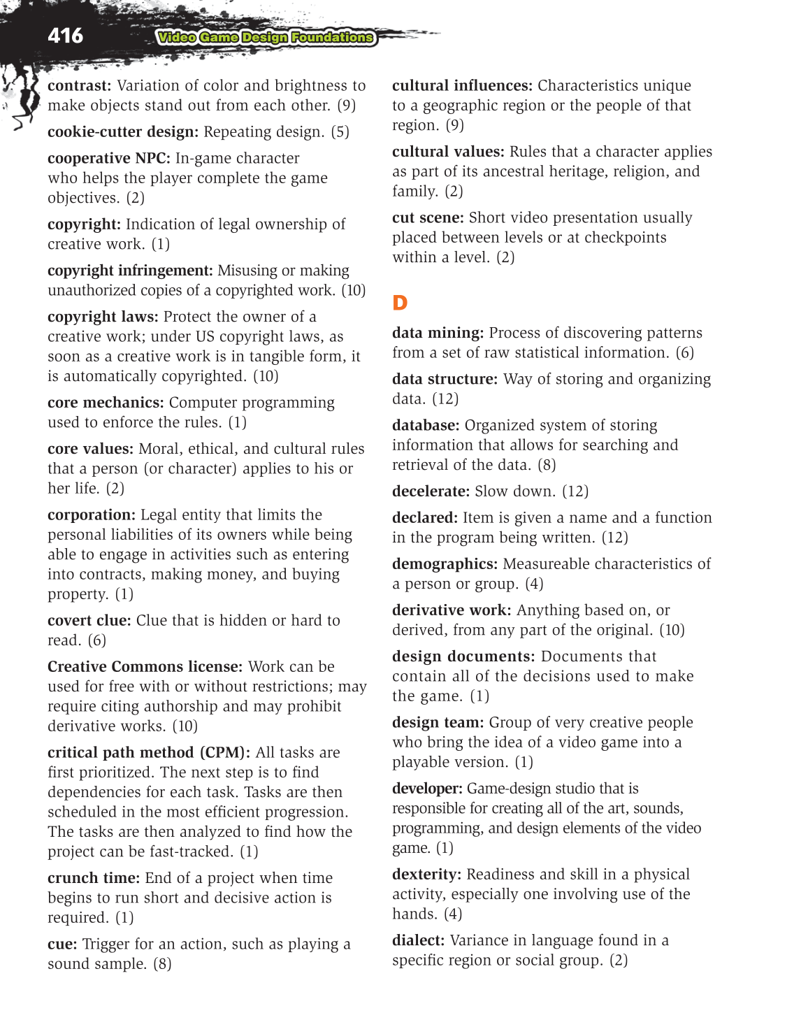 Video Game Design Composition, 1st Edition page 416