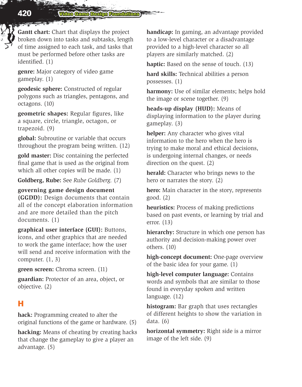 Video Game Design Composition, 1st Edition page 420