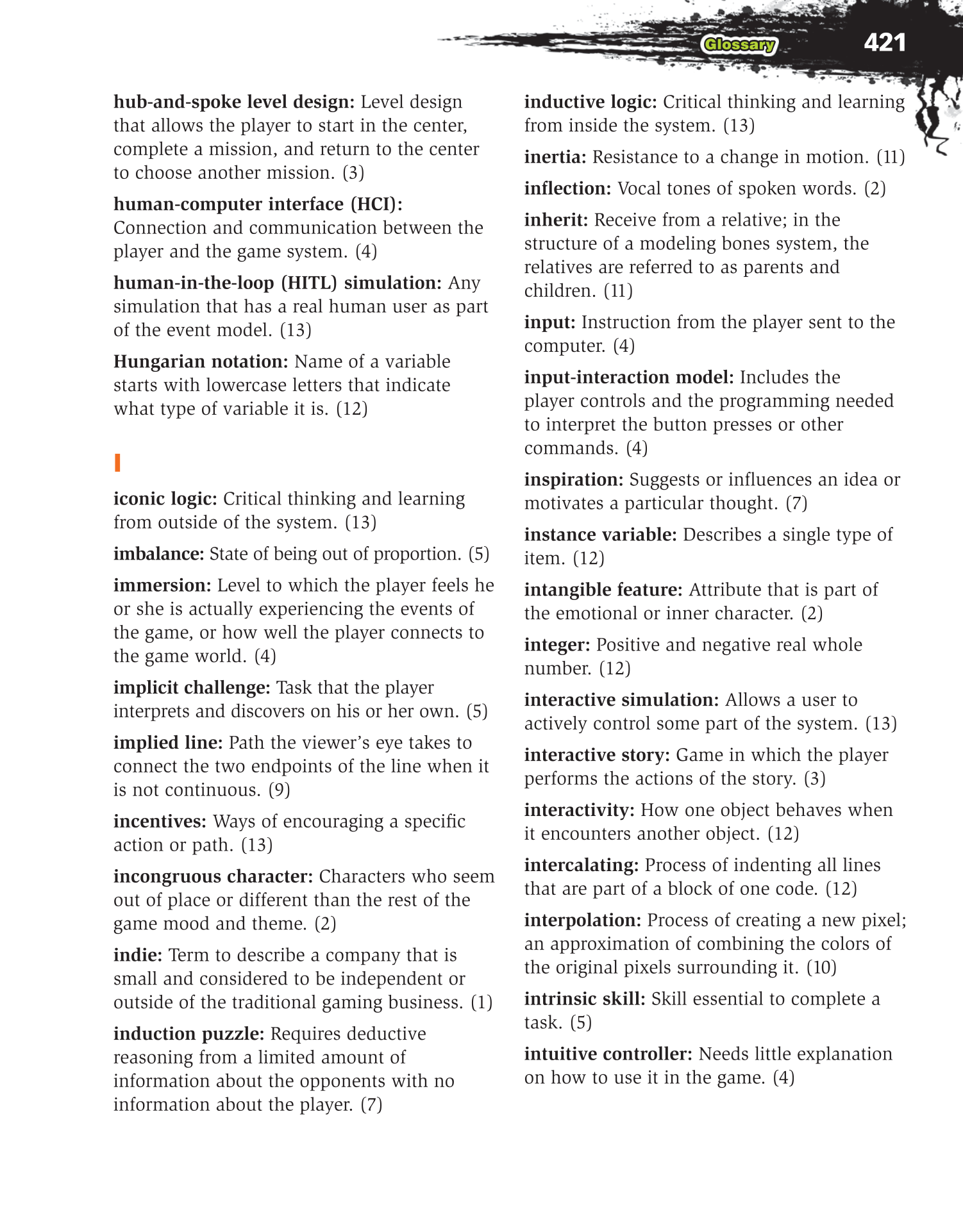Video Game Design Composition, 1st Edition page 421