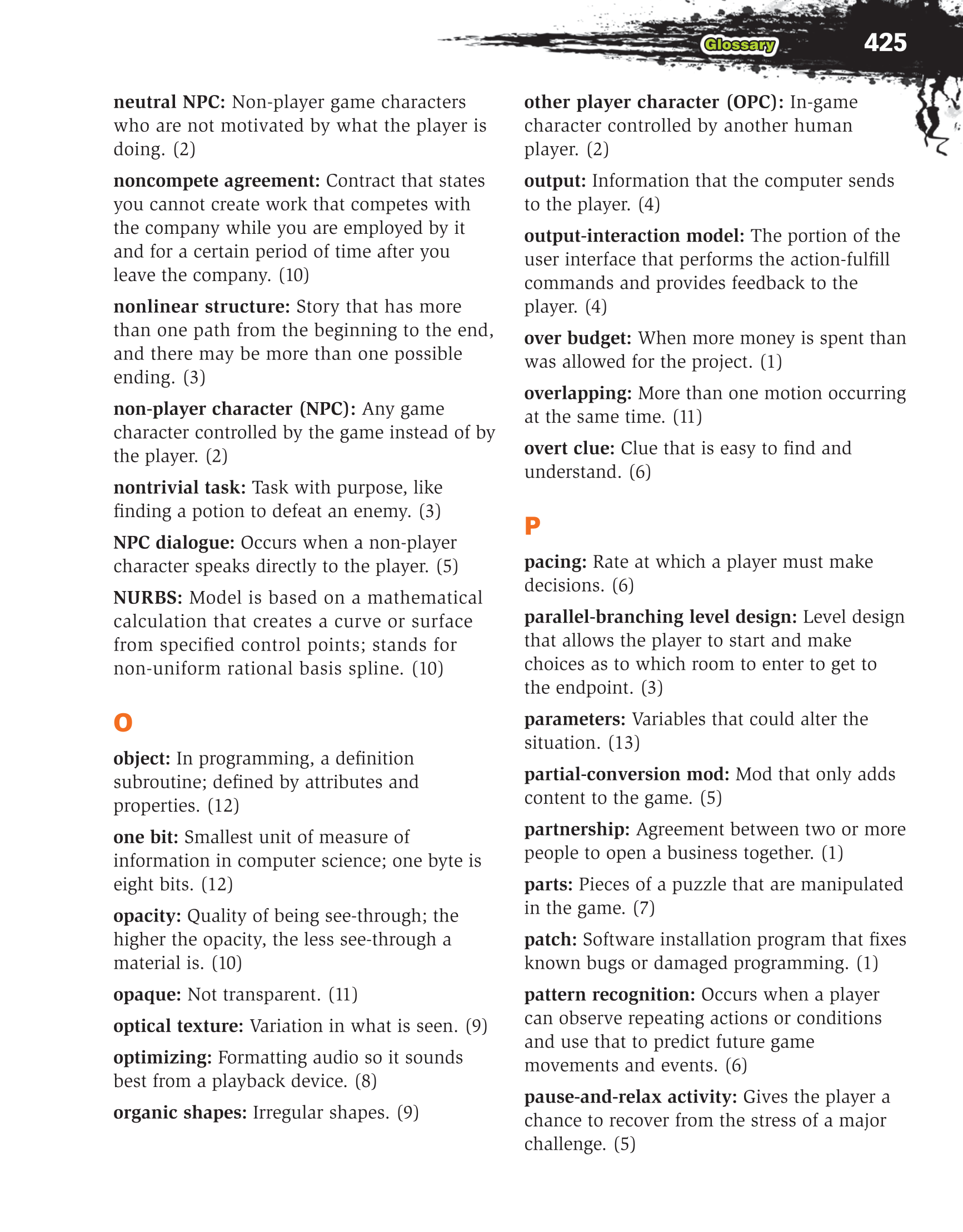 Video Game Design Composition, 1st Edition page 425
