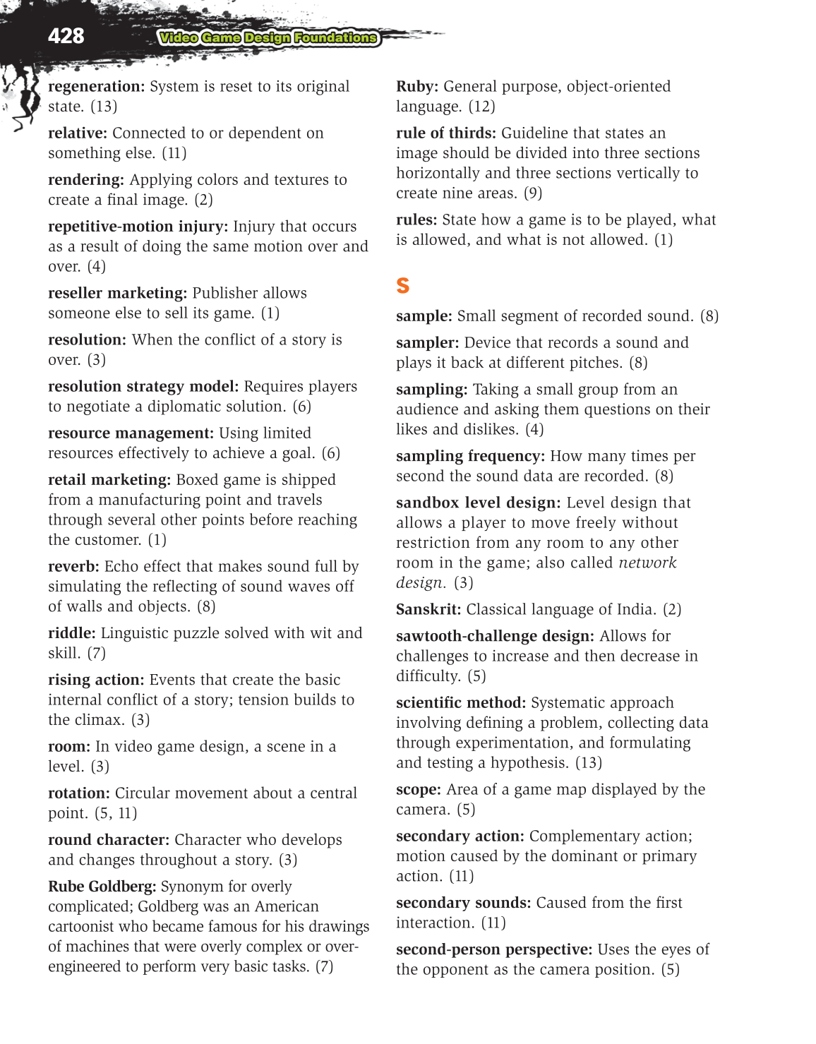 Video Game Design Composition, 1st Edition page 428
