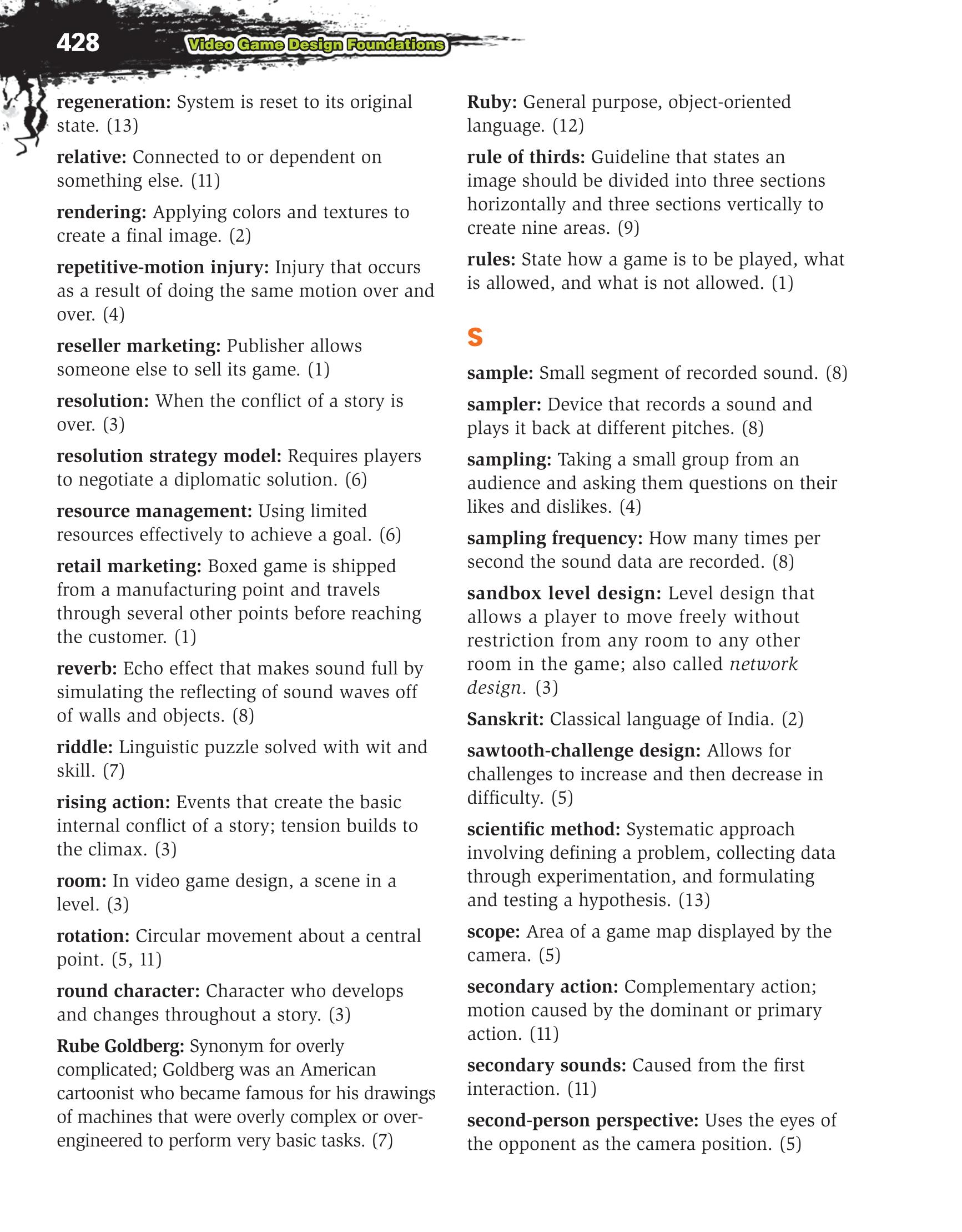 Video Game Design Composition, 1st Edition page 428