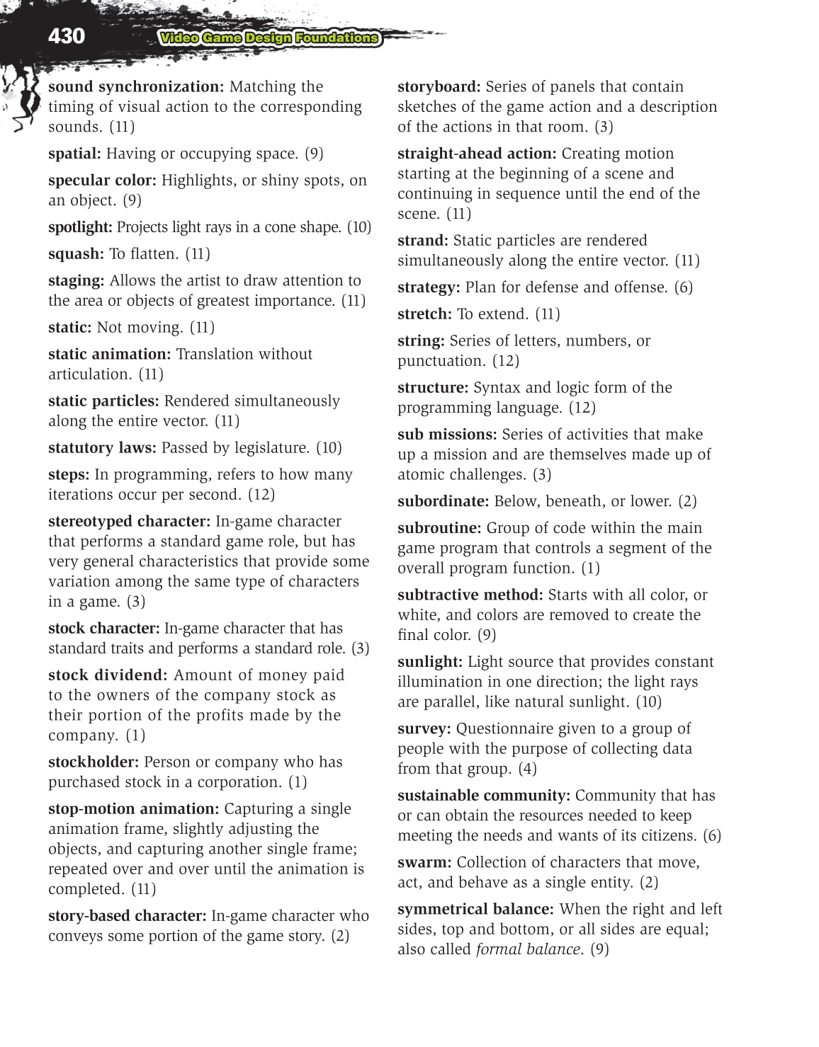 Video Game Design Composition, 1st Edition page 430