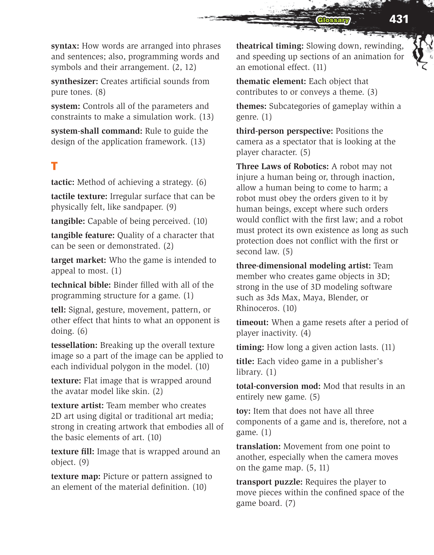 Video Game Design Composition, 1st Edition page 431