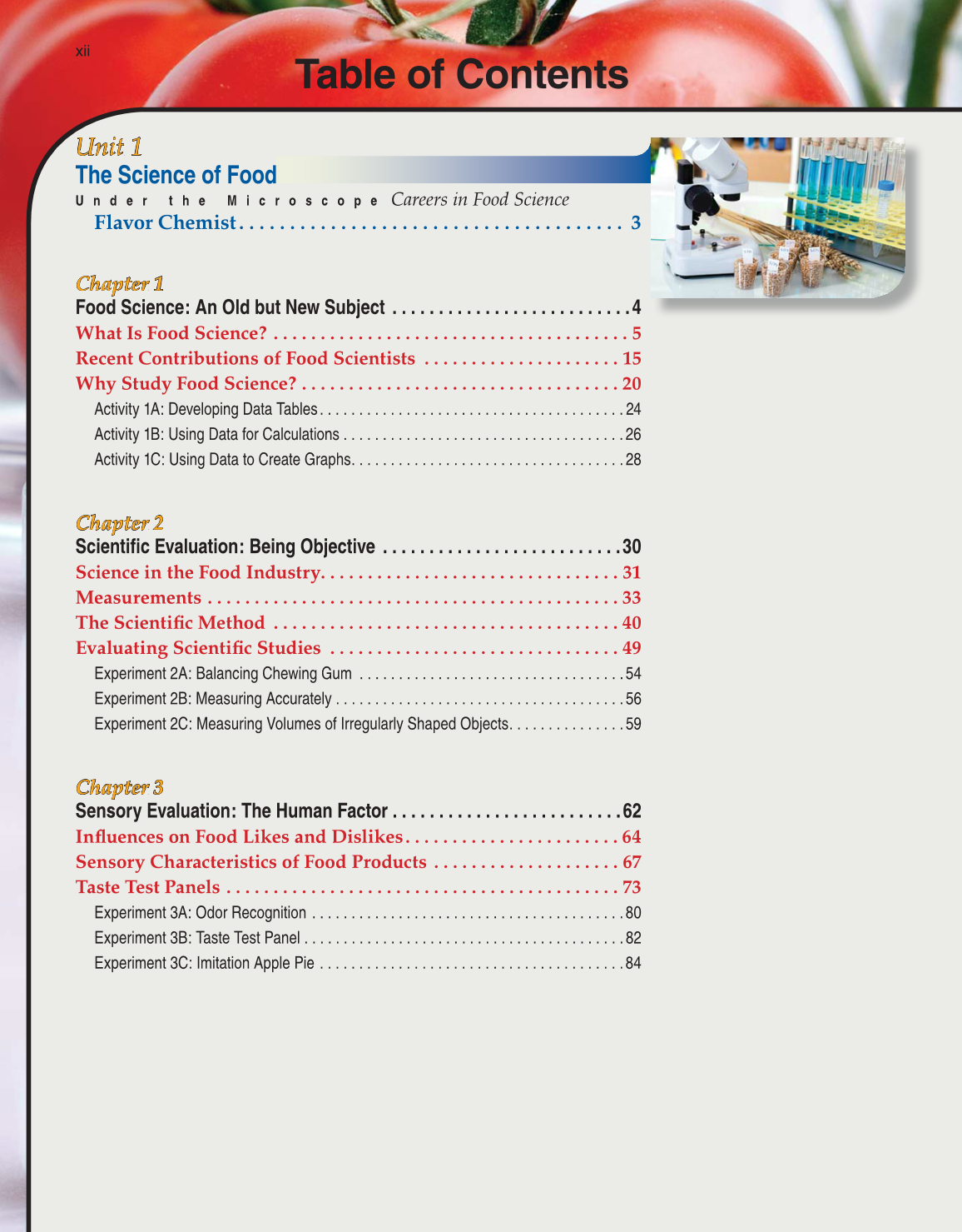 Principles of Food Science, 4th Edition page xii
