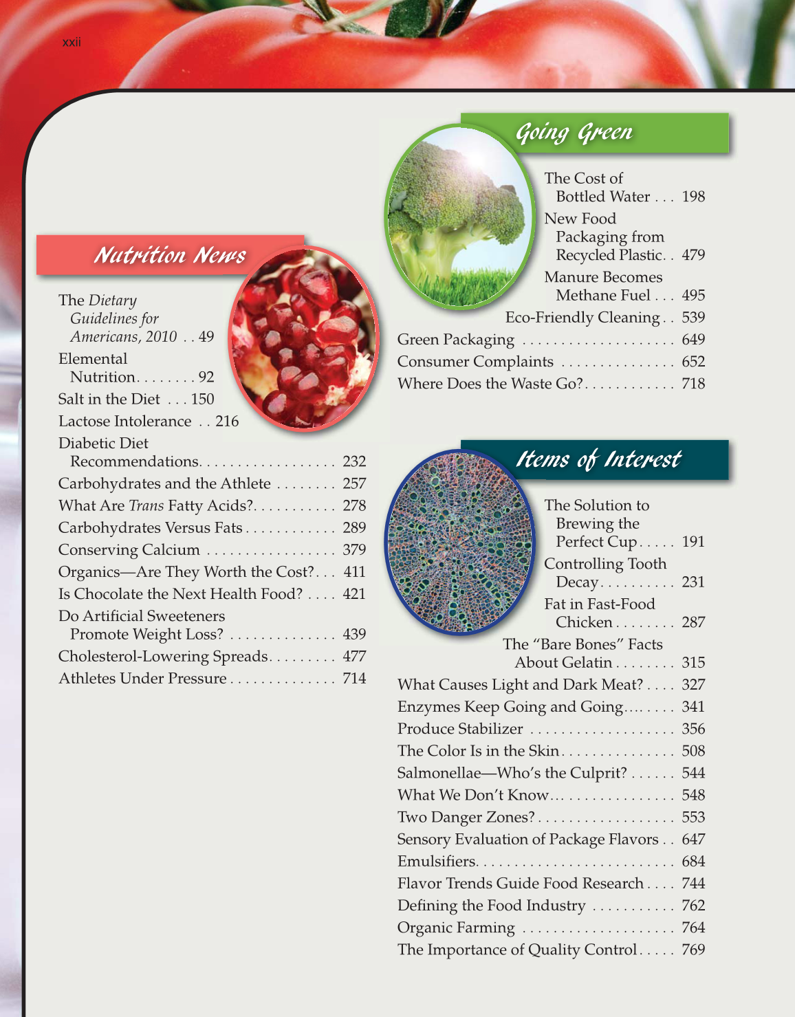 Principles of Food Science, 4th Edition page xxii