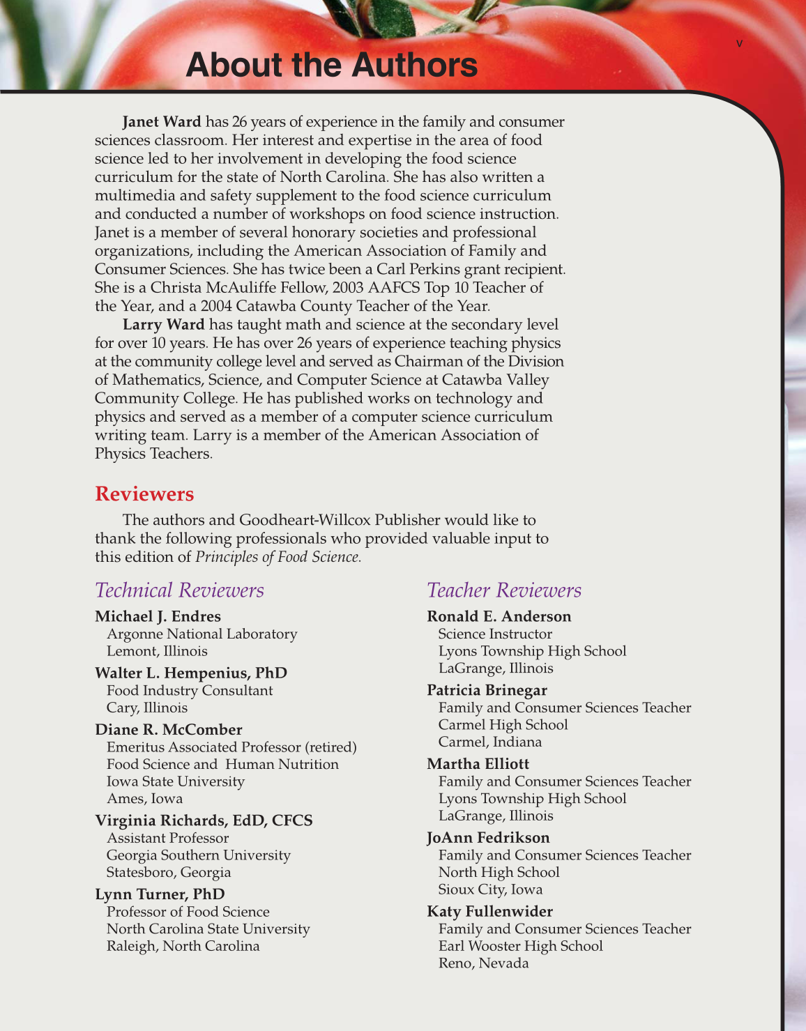 Principles of Food Science, 4th Edition page v