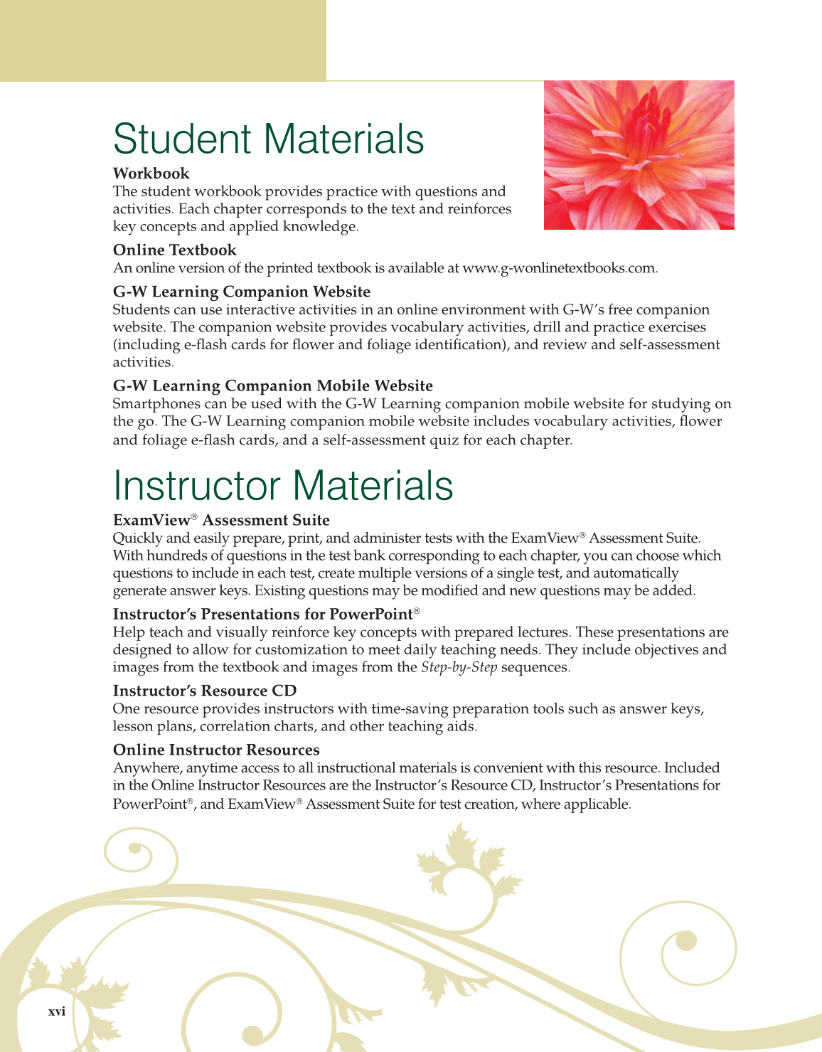 Principles of Floral Design, 1st Edition page xvi