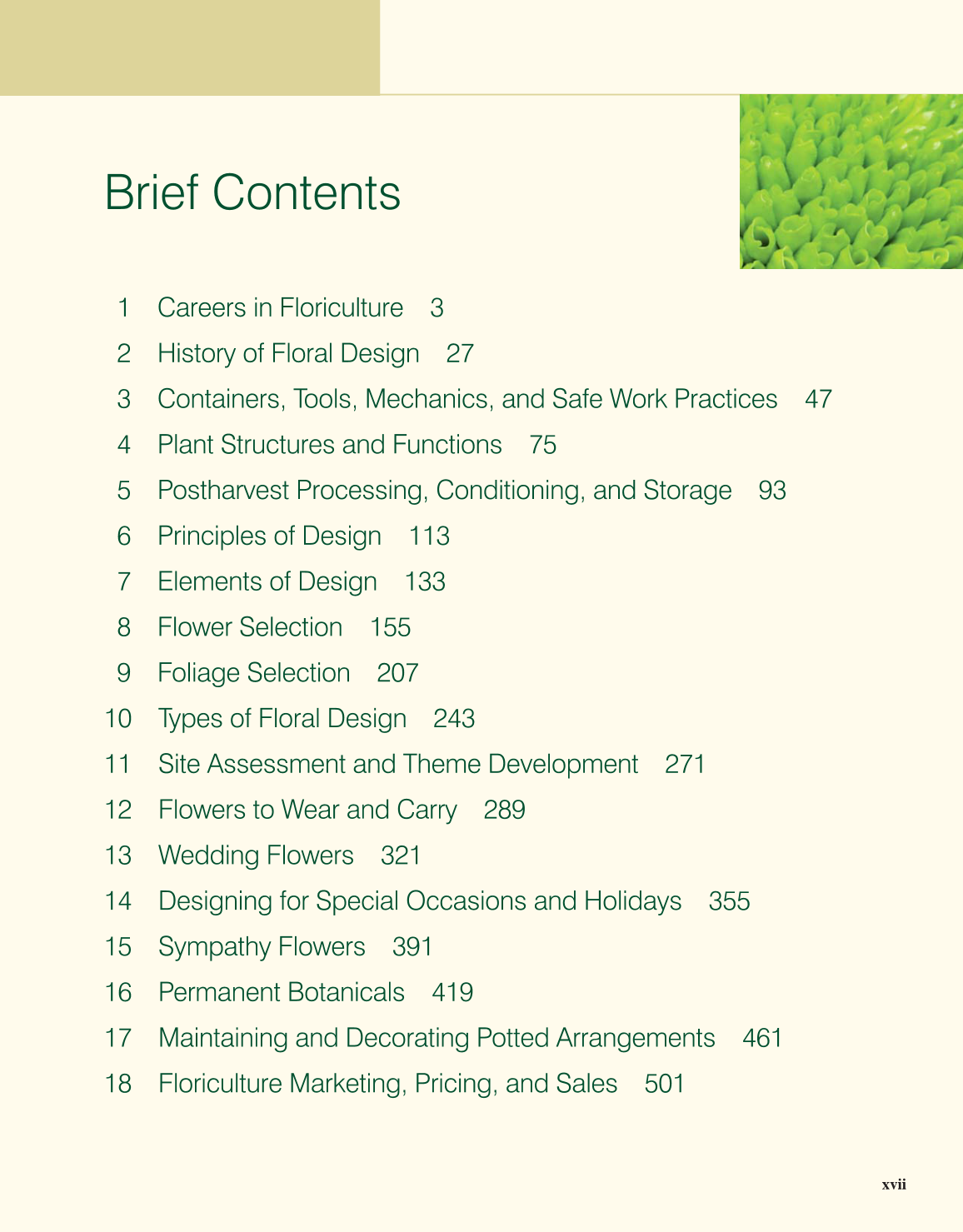 Principles of Floral Design, 1st Edition page xvii