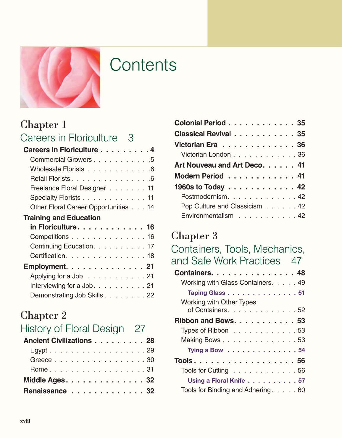 Principles of Floral Design, 1st Edition page xviii
