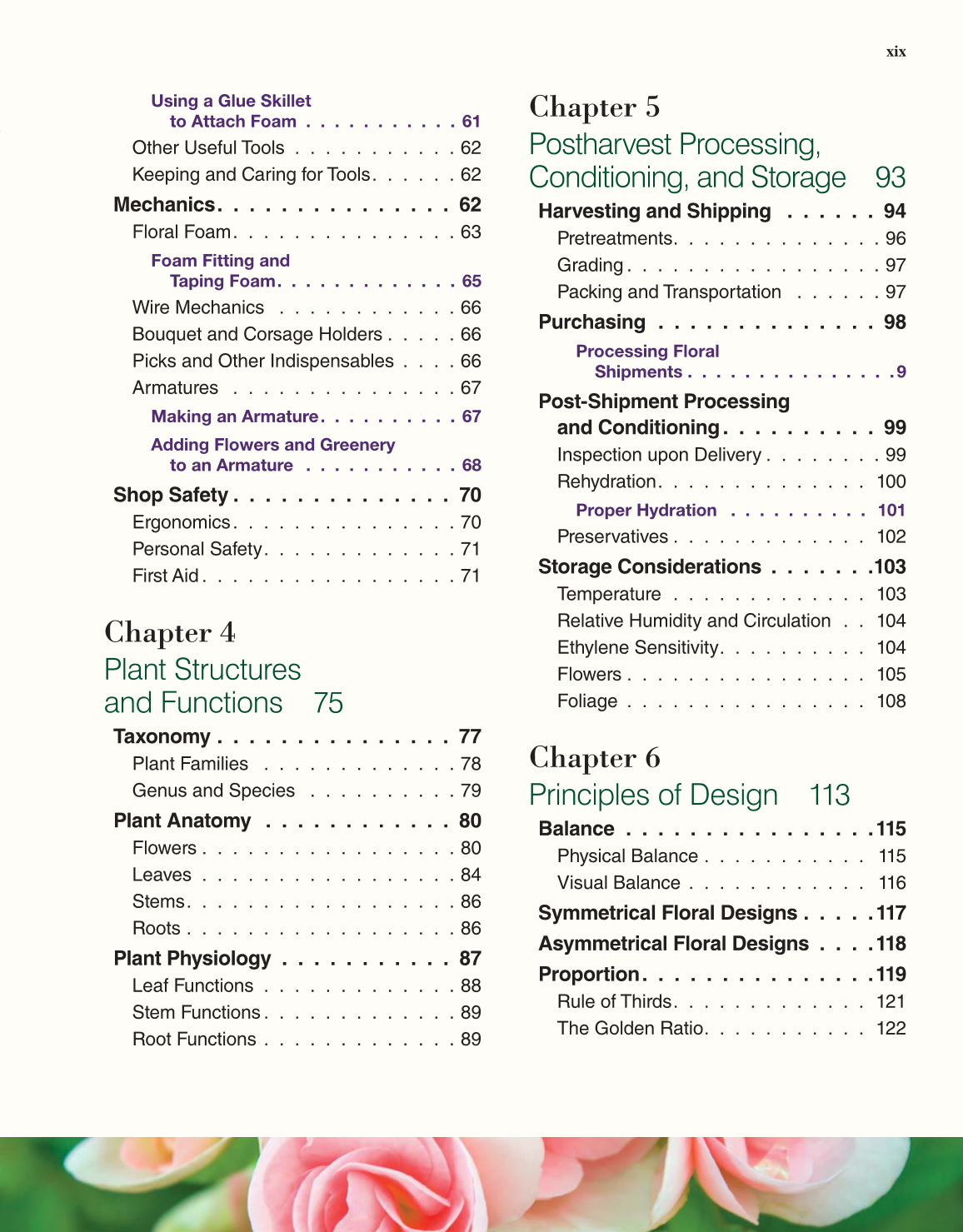 Principles of Floral Design, 1st Edition page xix