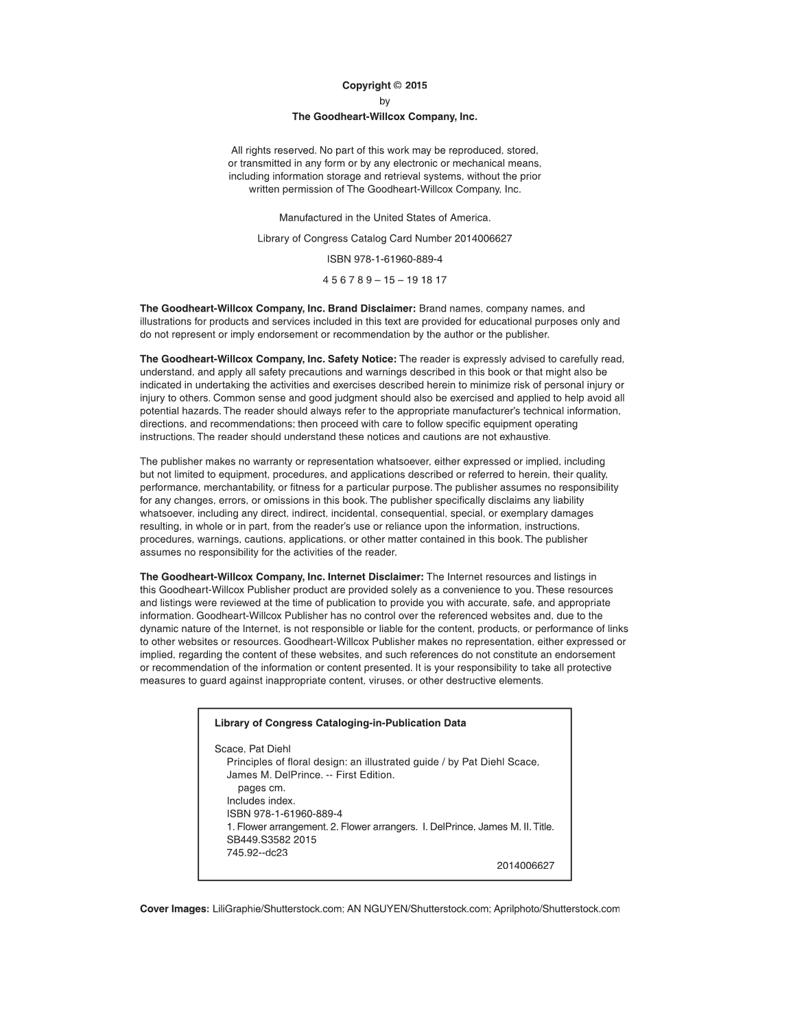 Principles of Floral Design, 1st Edition page ii