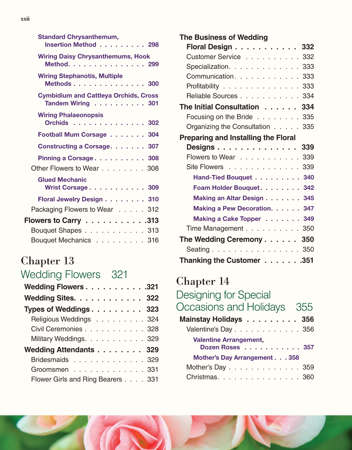Principles of Floral Design, 1st Edition page xxii