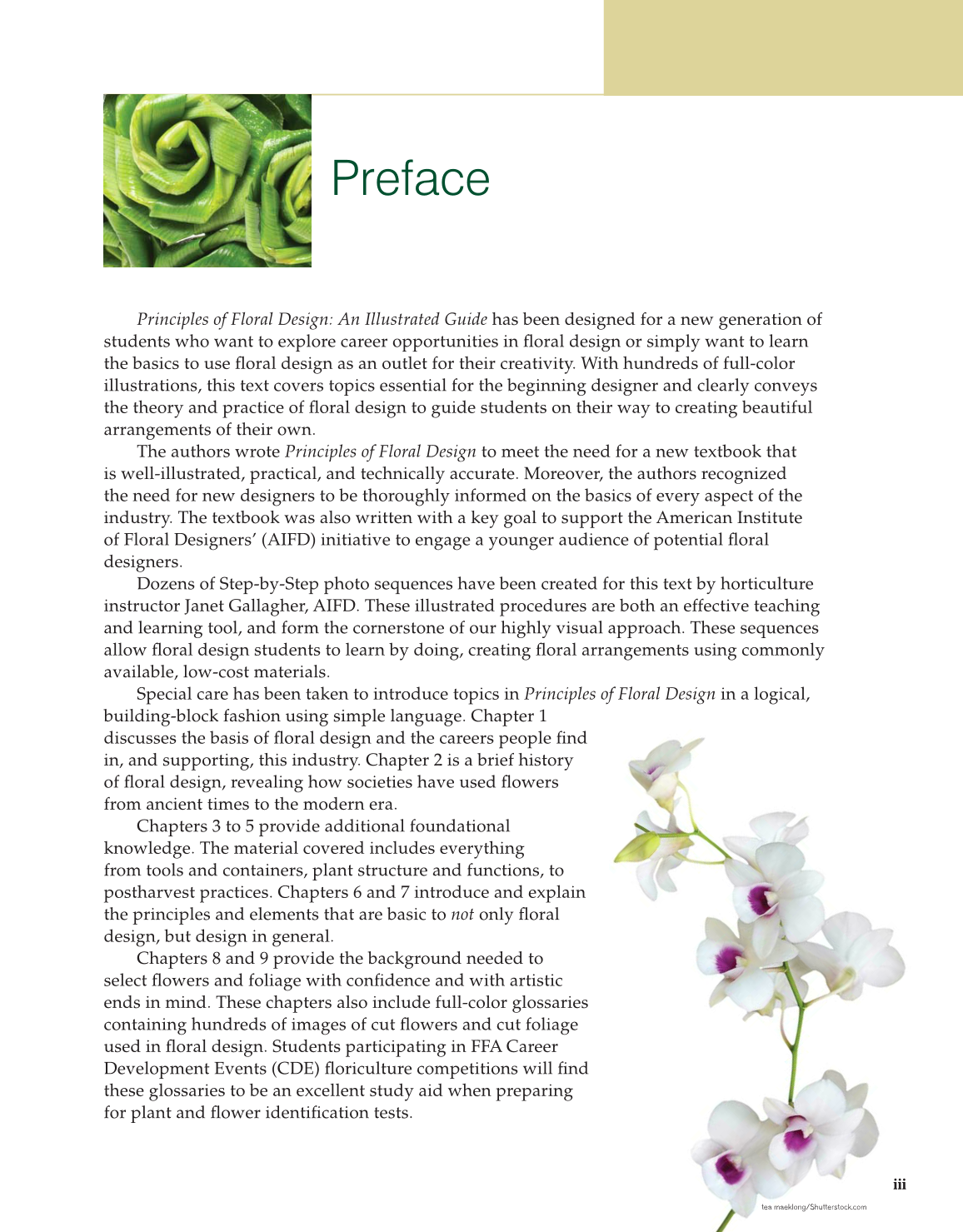 Principles of Floral Design, 1st Edition page iii