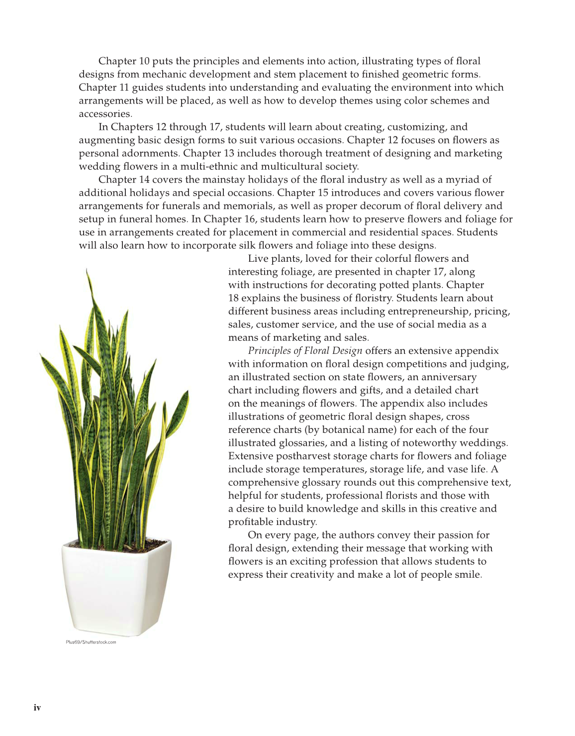 Principles of Floral Design, 1st Edition page iv