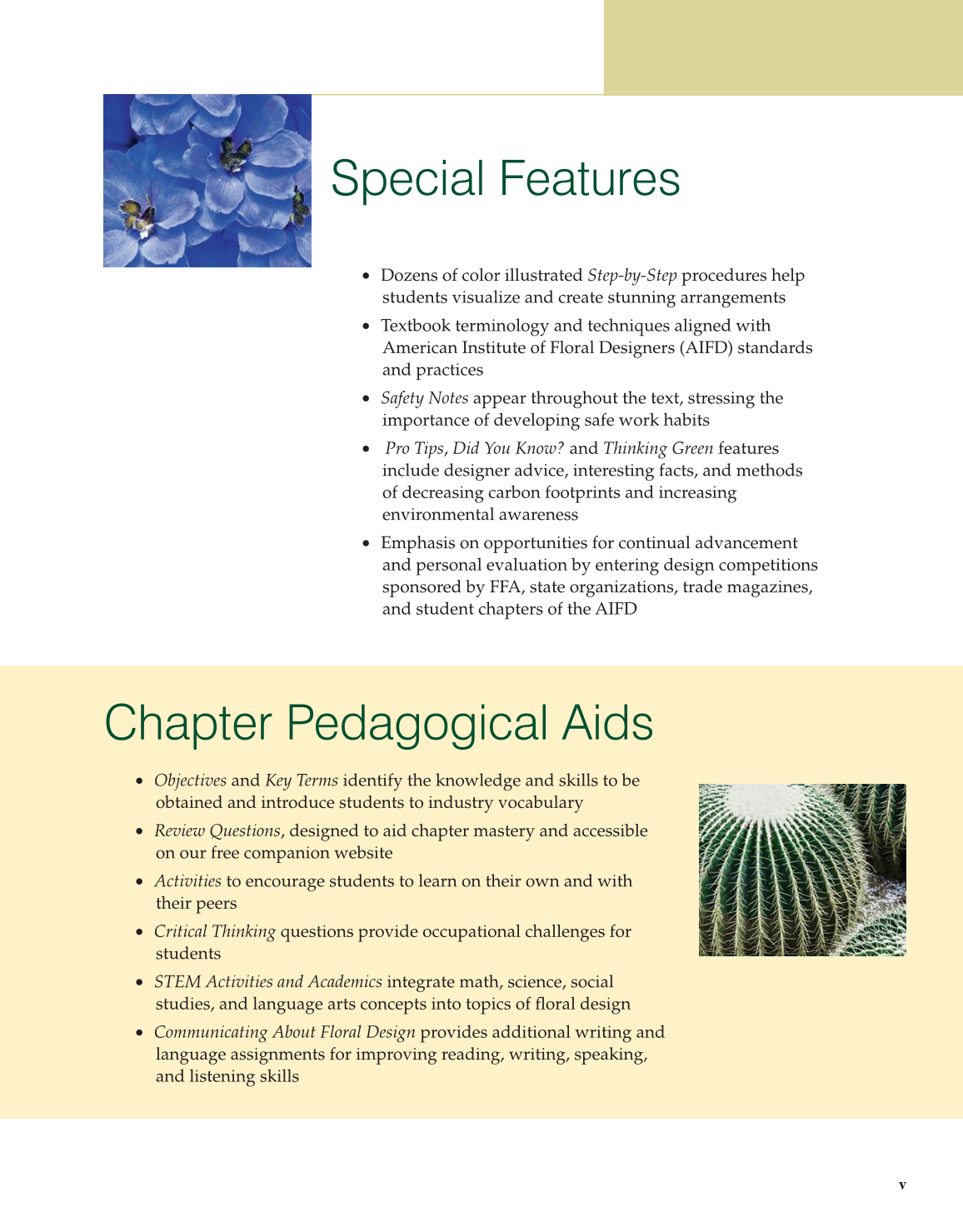 Principles of Floral Design, 1st Edition page v