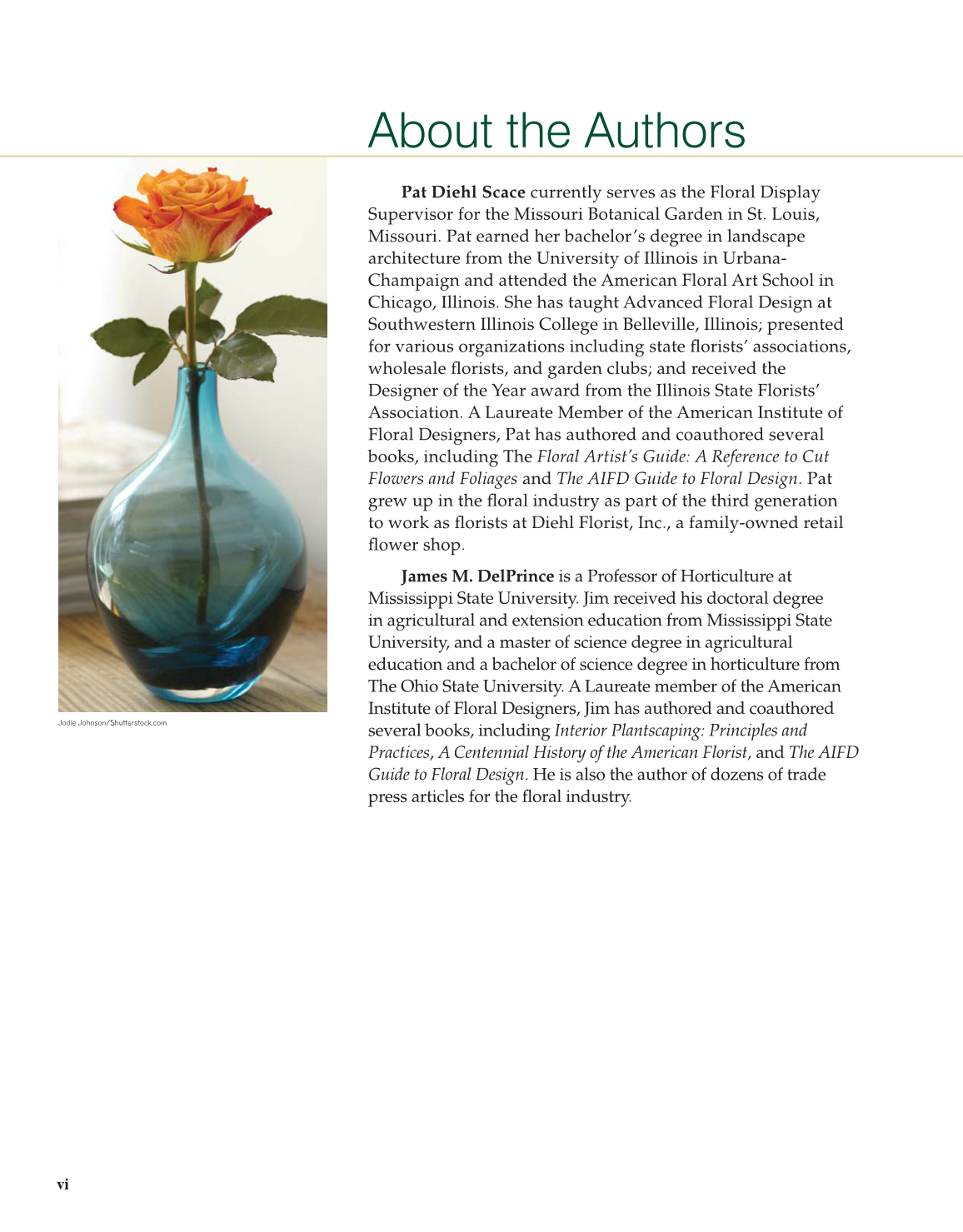 Principles of Floral Design, 1st Edition page vi