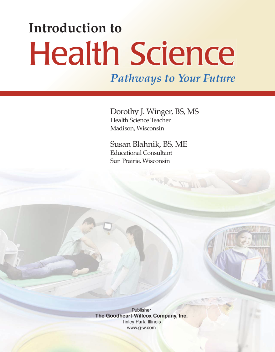 Introduction to Health Science: Pathways to Your Future, 1st Edition page i