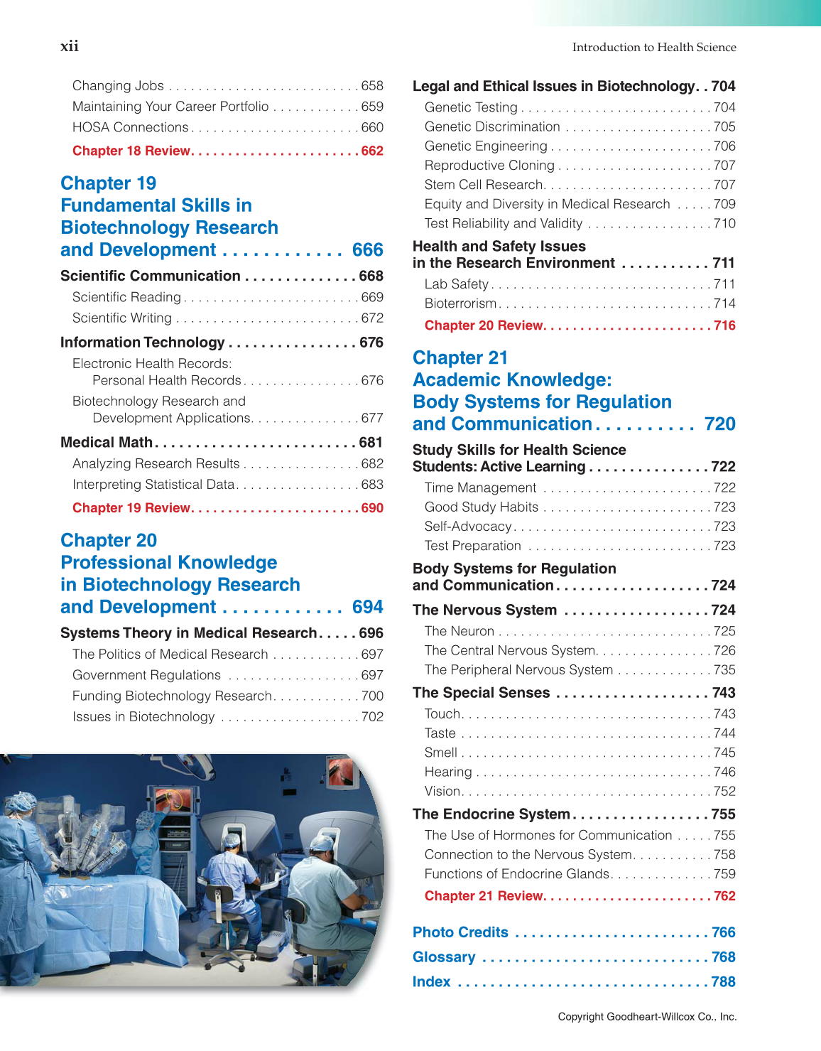 Introduction to Health Science: Pathways to Your Future, 1st Edition page xii