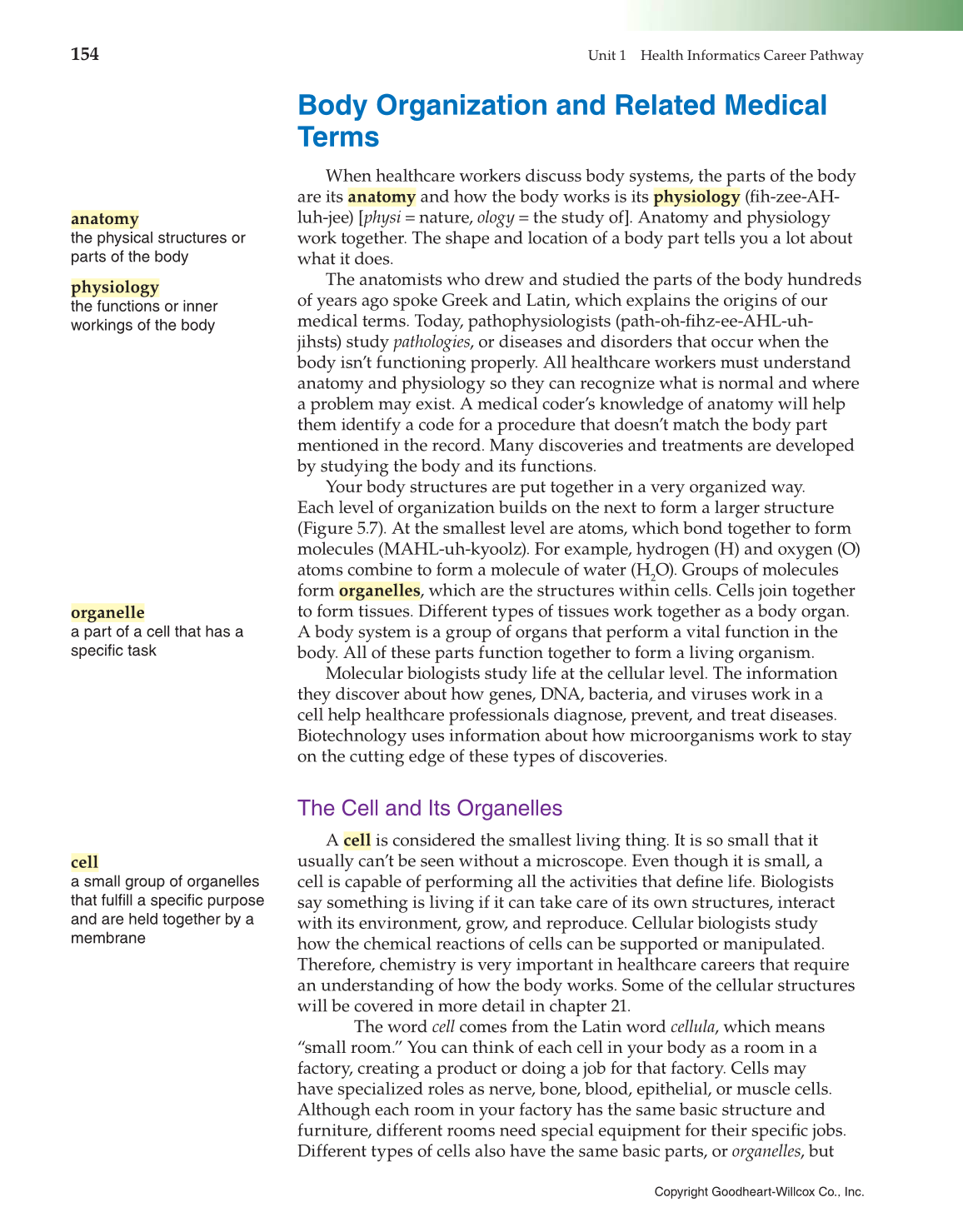 Introduction to Health Science: Pathways to Your Future, 1st Edition page 154