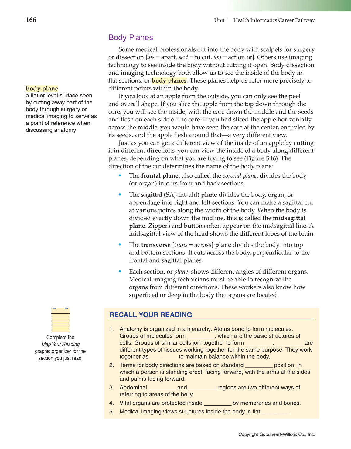 Introduction to Health Science: Pathways to Your Future, 1st Edition page 166
