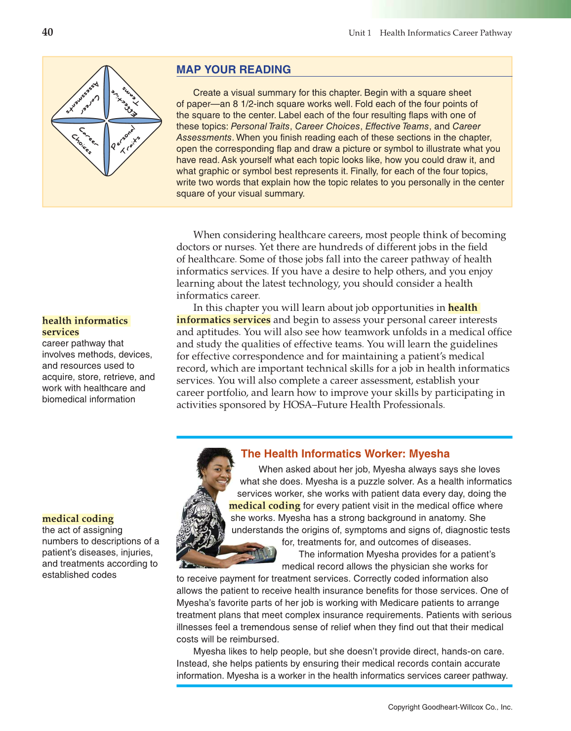 Introduction to Health Science: Pathways to Your Future, 1st Edition page 40