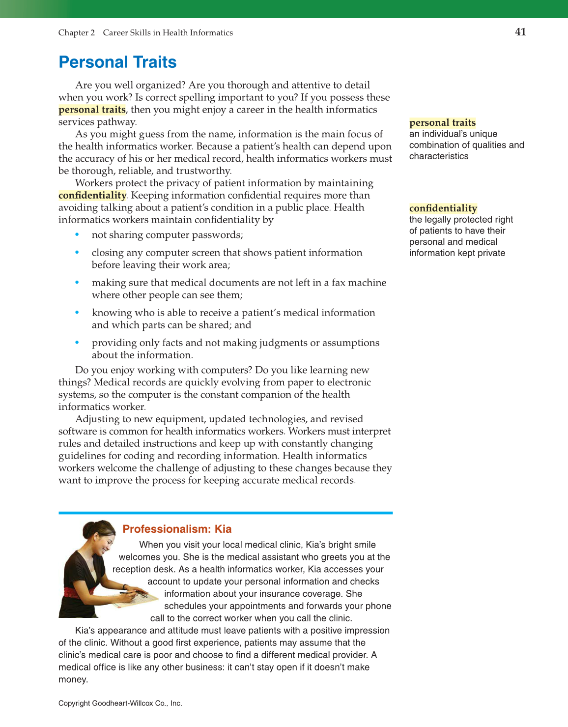 Introduction to Health Science: Pathways to Your Future, 1st Edition page 41