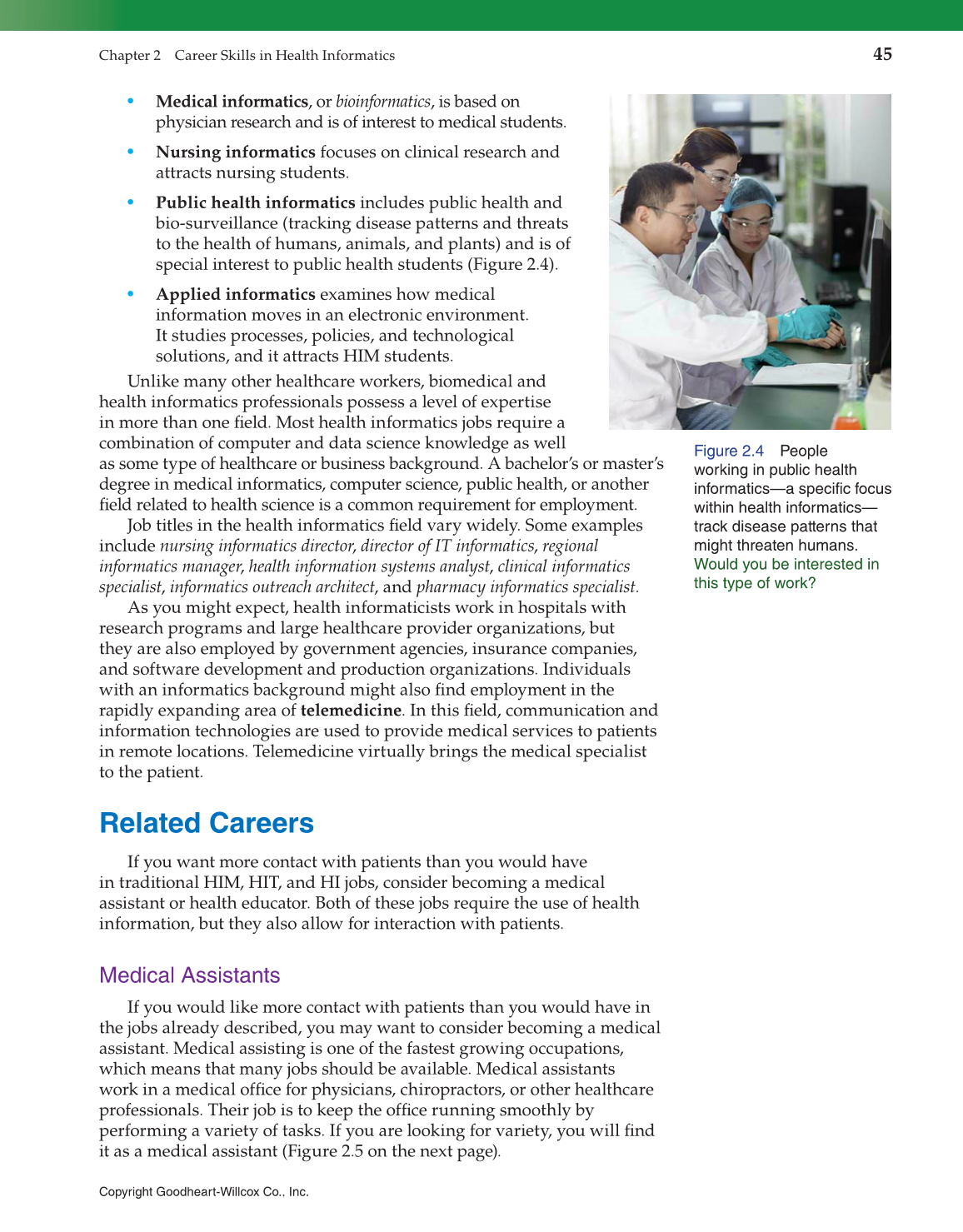 Introduction to Health Science: Pathways to Your Future, 1st Edition page 45