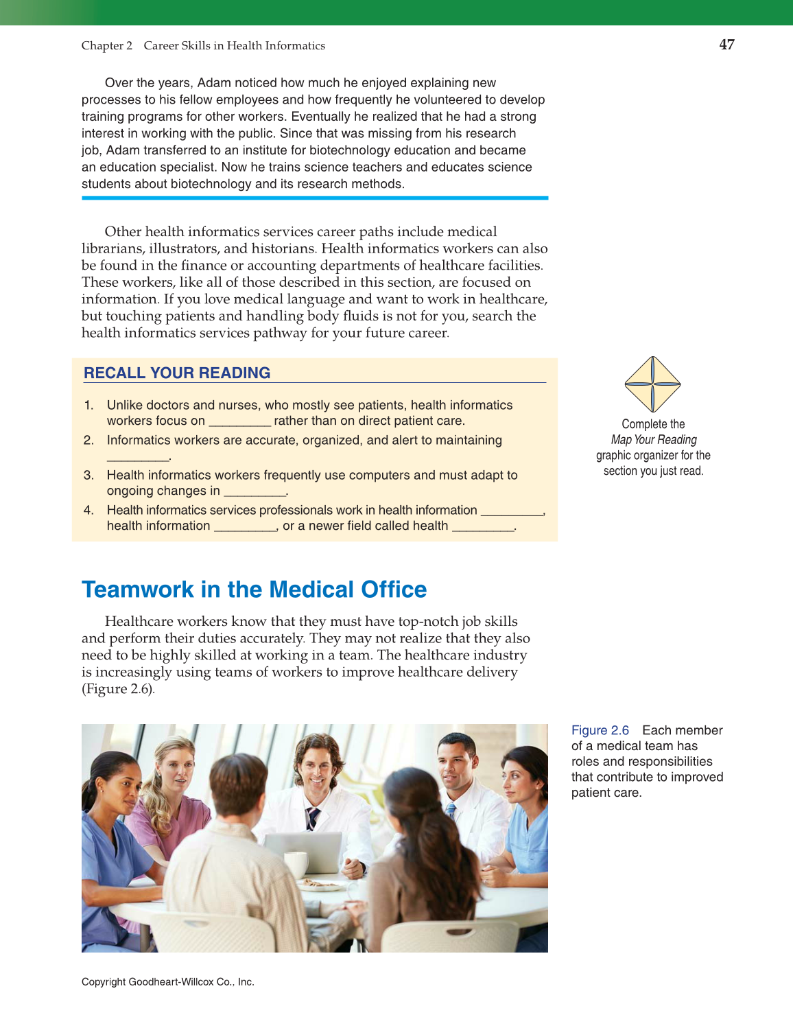 Introduction to Health Science: Pathways to Your Future, 1st Edition page 47