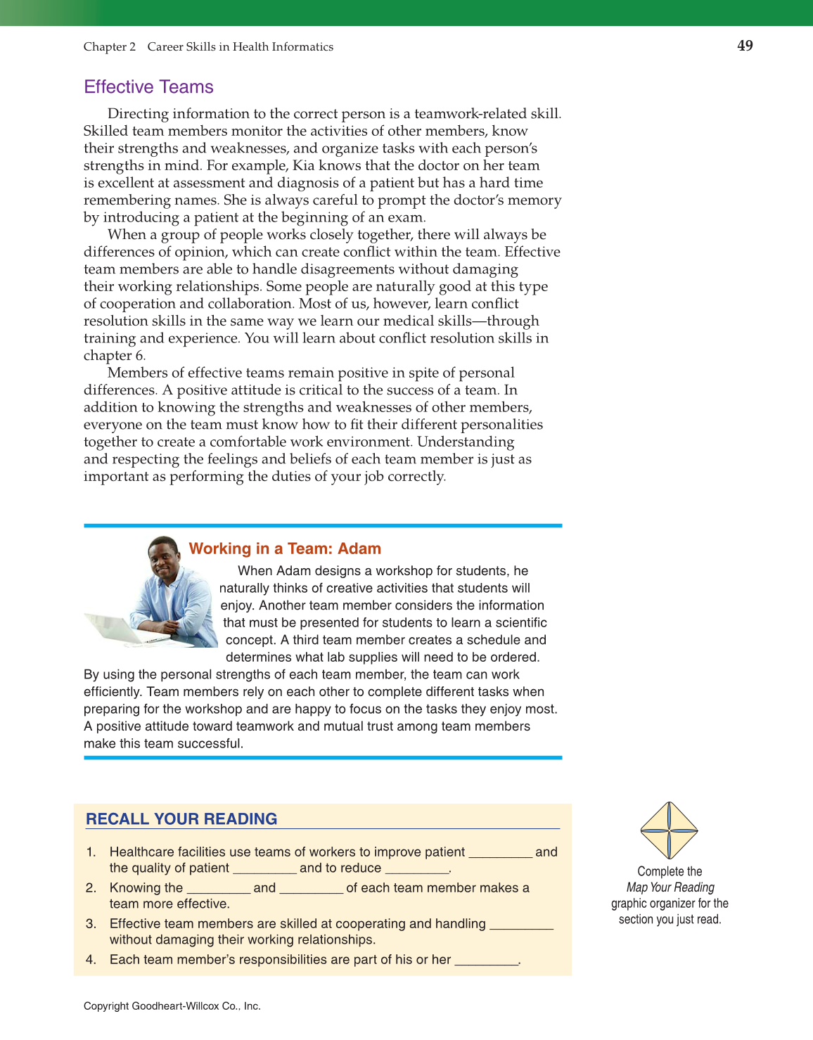 Introduction to Health Science: Pathways to Your Future, 1st Edition page 49