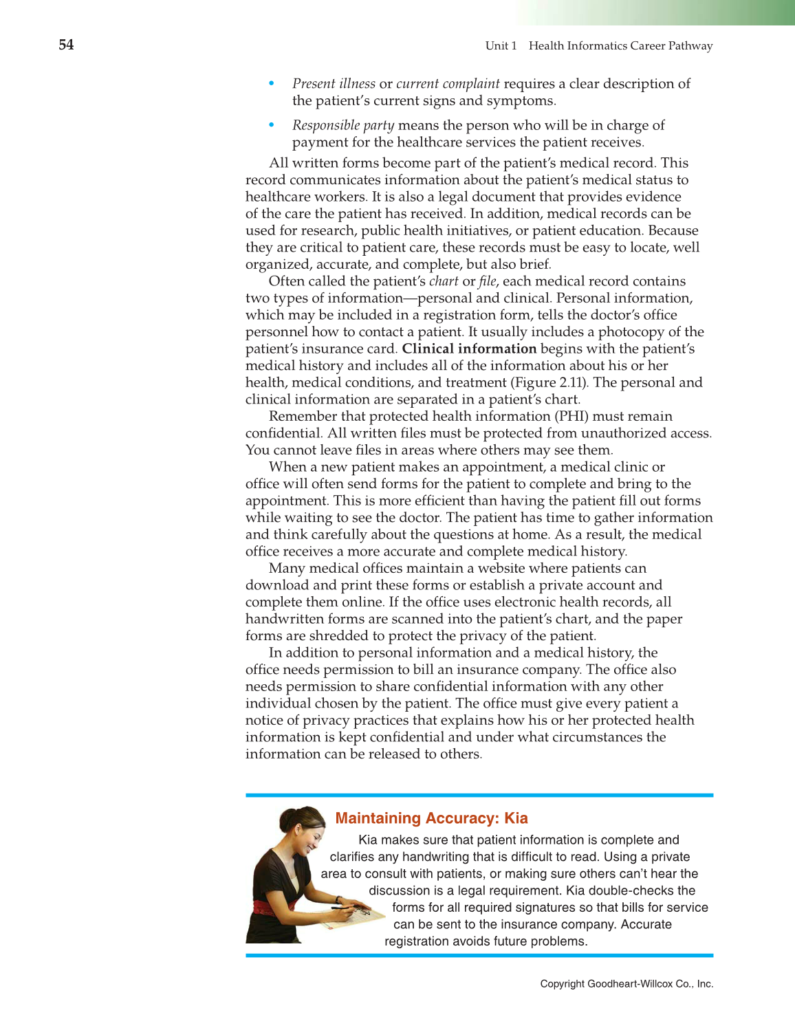 Introduction to Health Science: Pathways to Your Future, 1st Edition page 54