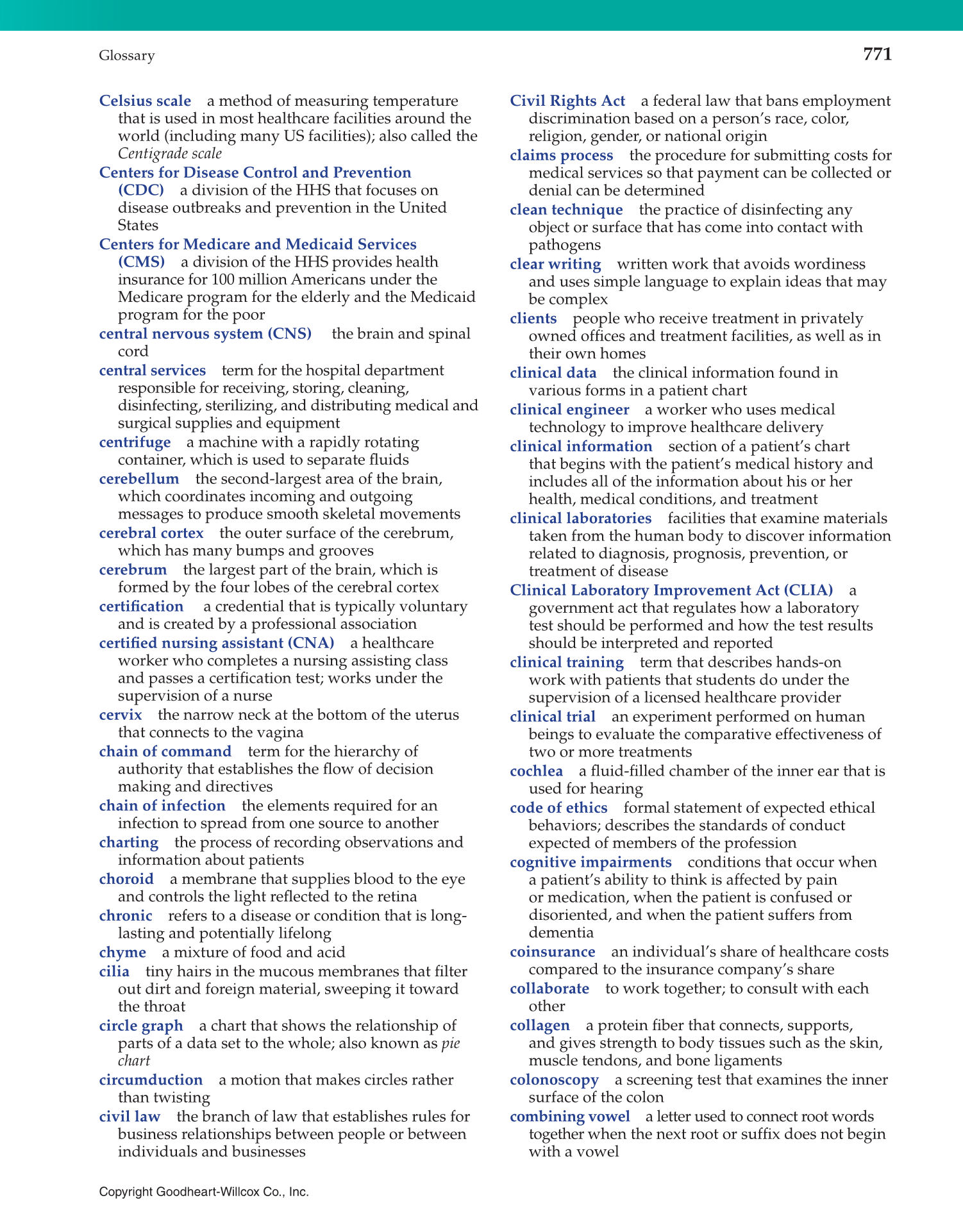 Introduction to Health Science: Pathways to Your Future, 1st Edition page 771