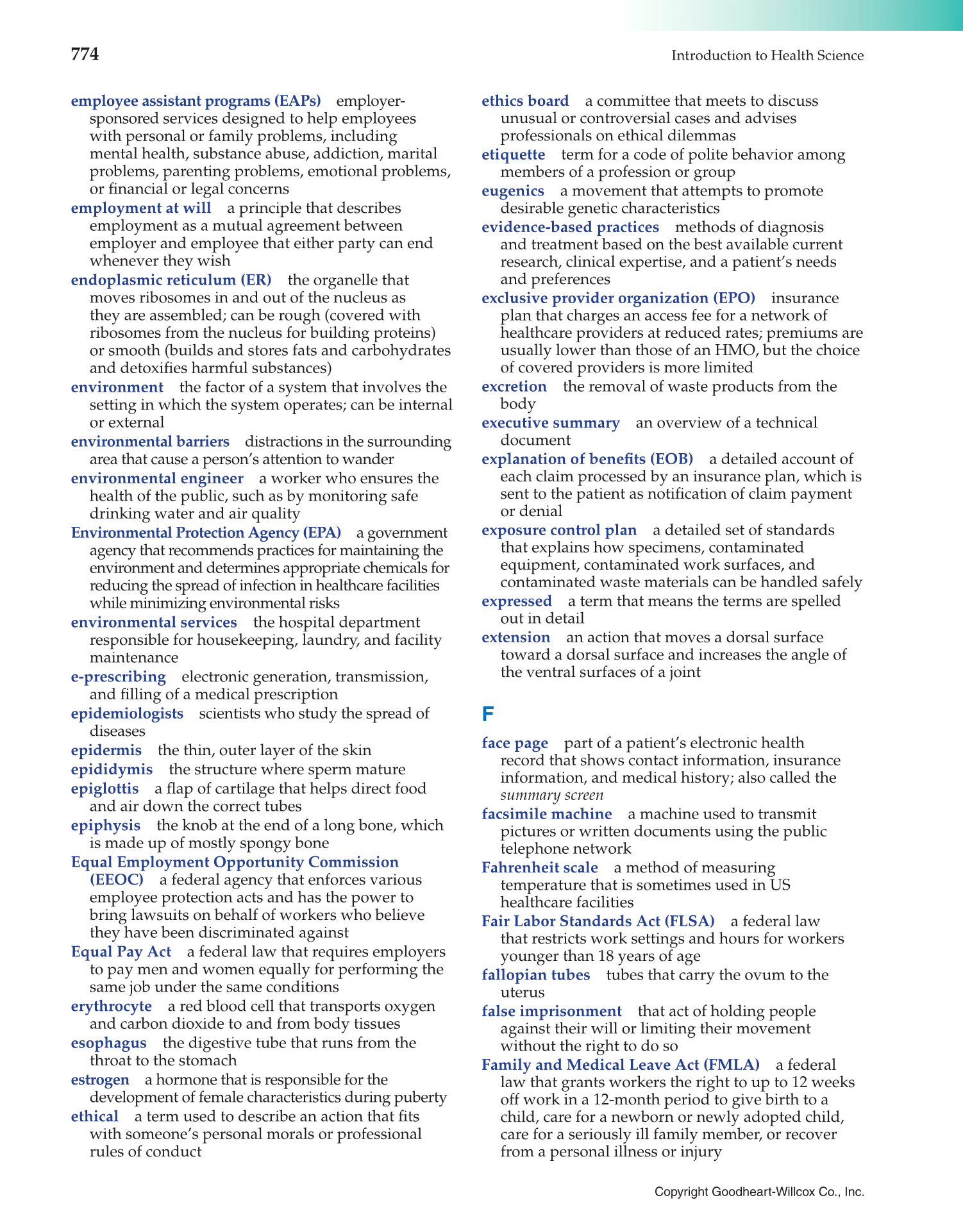 Introduction to Health Science: Pathways to Your Future, 1st Edition page 774