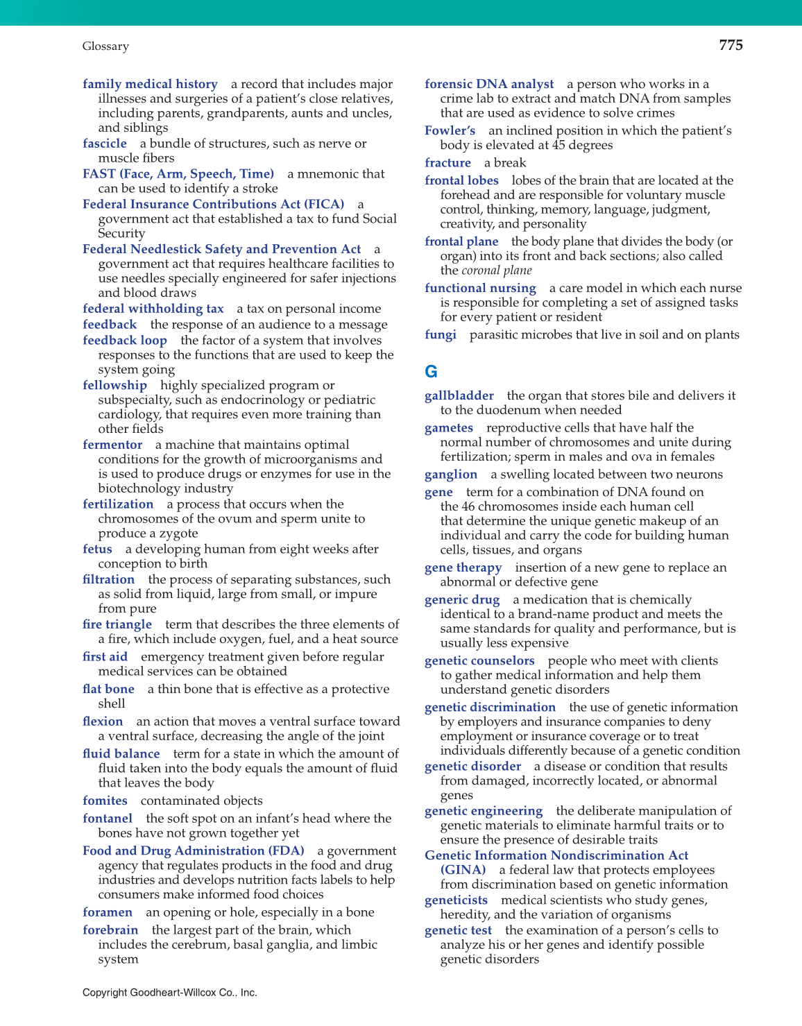 Introduction to Health Science: Pathways to Your Future, 1st Edition page 775