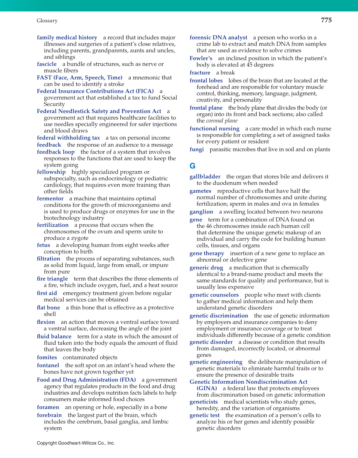 Introduction to Health Science: Pathways to Your Future, 1st Edition page 775